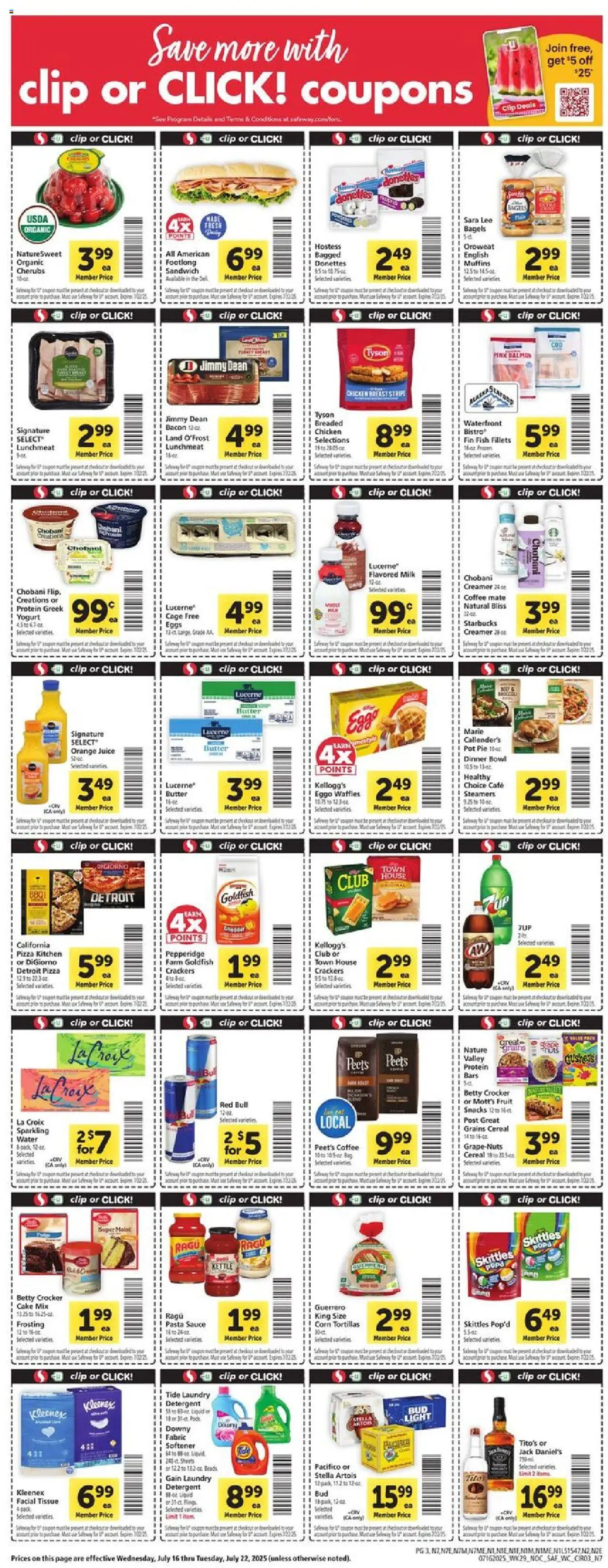Safeway Weekly Ad - CA - page 3- valid from 07/16/2025
