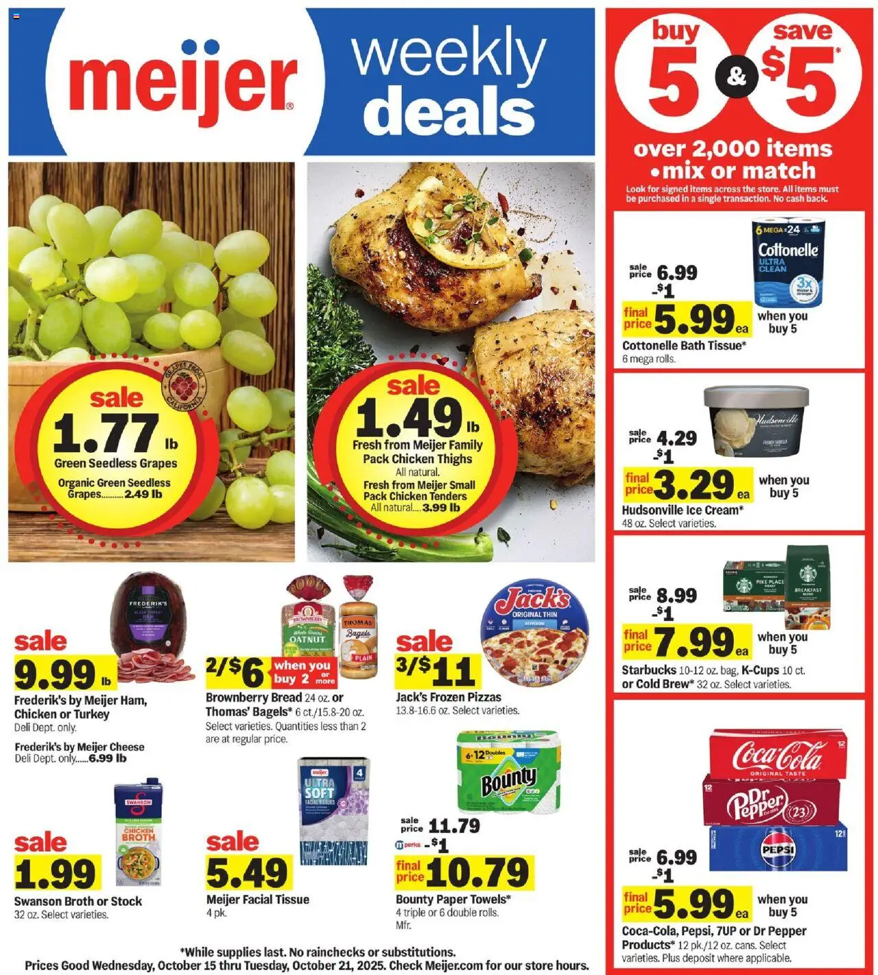Meijer Weekly Ad - page 1- valid from 10/15/2025