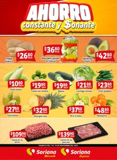 Soriana - Fin de Semana Mercado: Coah, Chih y Dur válido desde 07/11/2025