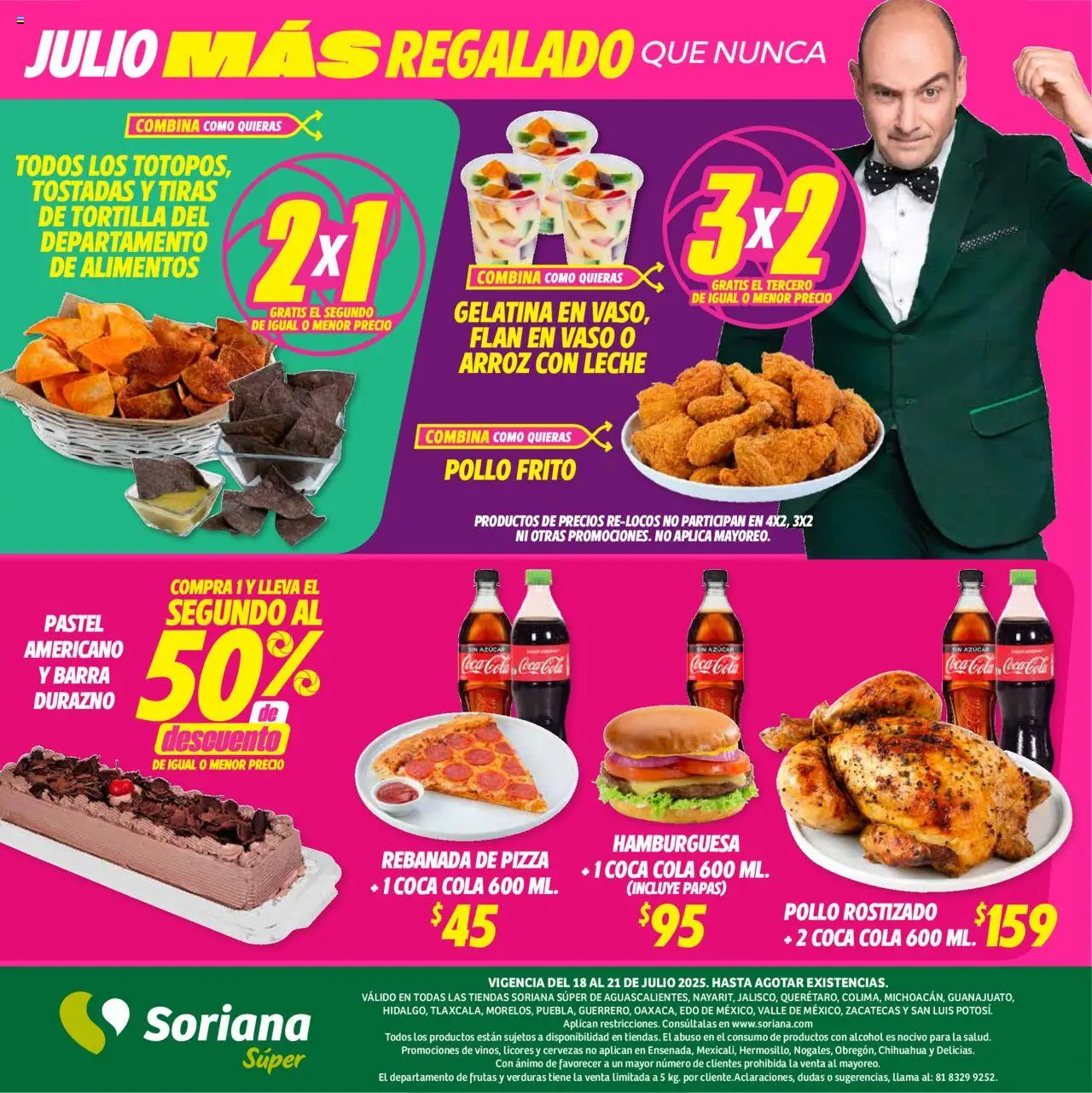 Soriana - Fin de Semana Súper: Ags, Nay, Jal, Qro, Col, Mich, Gto, Hgo, Tlax, Mor, Pue, Gro, Oax, Edo. de Mex, Valle de México, Za - página 6- válido desde 18/07/2025