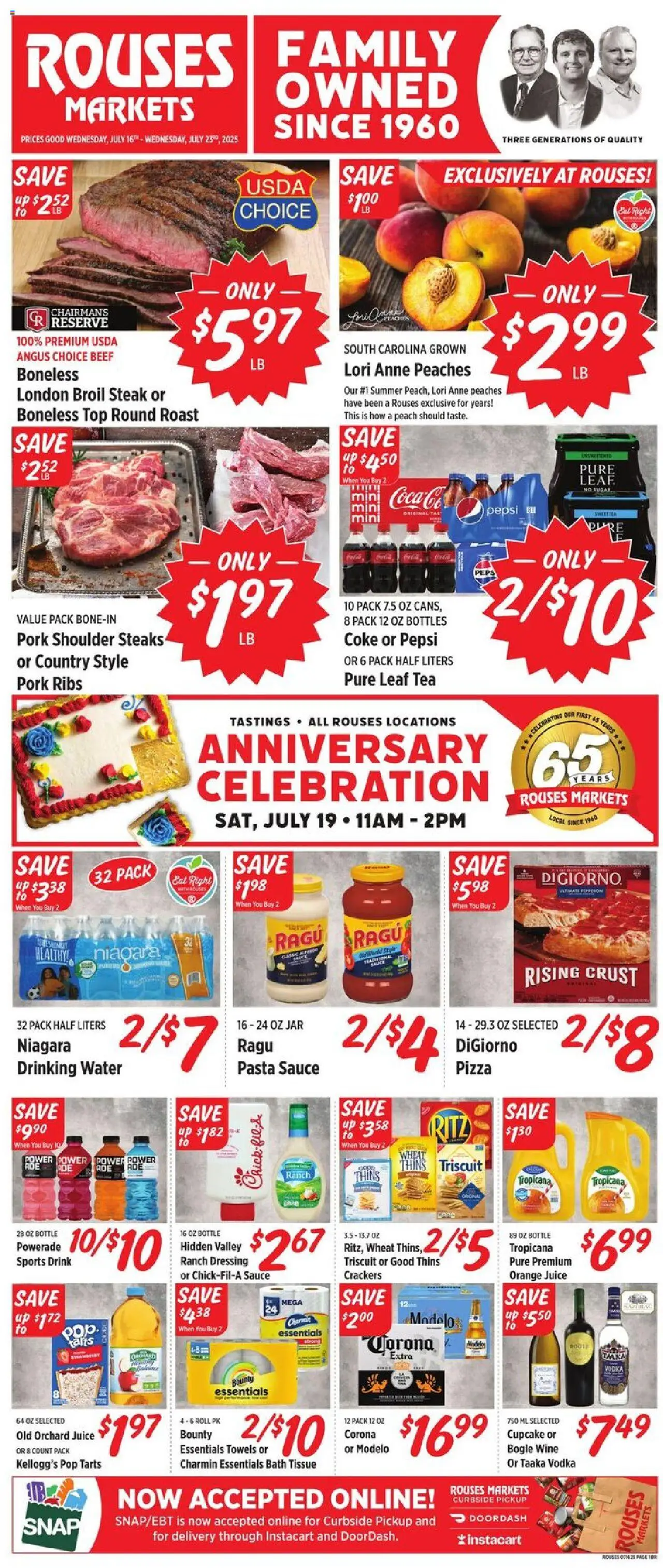 Rouses Weekly Ad - page 1- valid from 07/16/2025