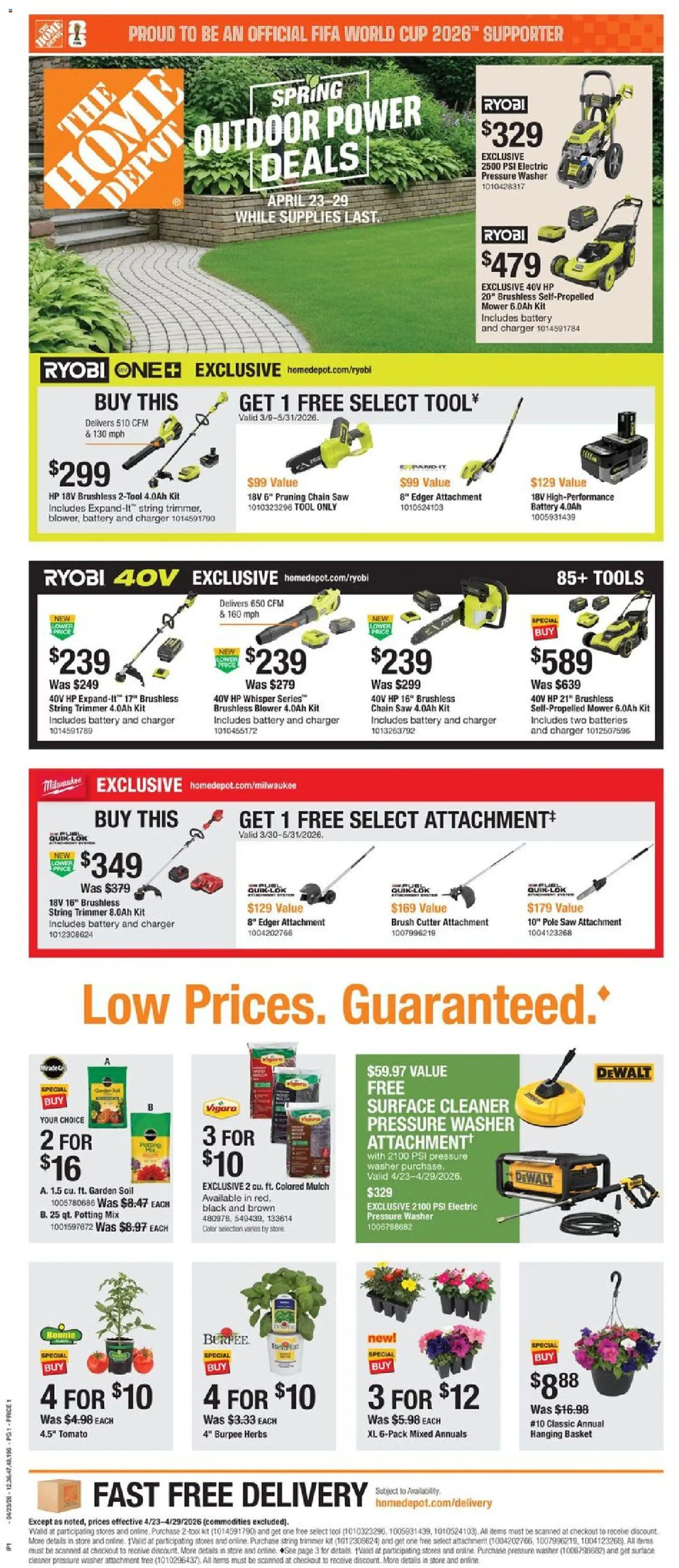 Home Depot Local Ad - page 1- valid from 04/23/2026