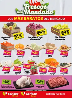 Soriana - Frescos del Mandado Mercado: Coah, Chih y Dur válido desde 16/12/2025