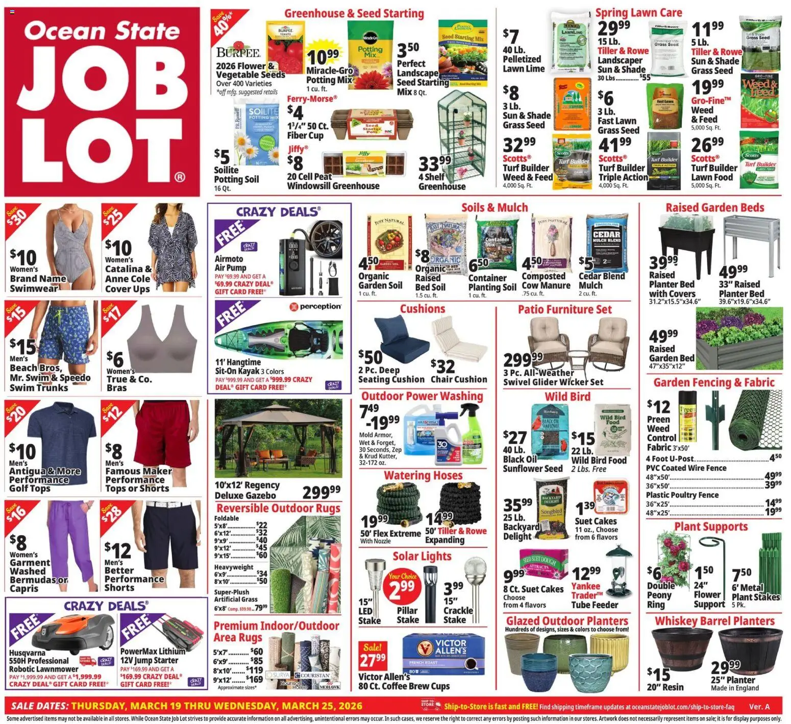 Ocean State Job Lot Weekly Ad - page 1- valid from 03/19/2026