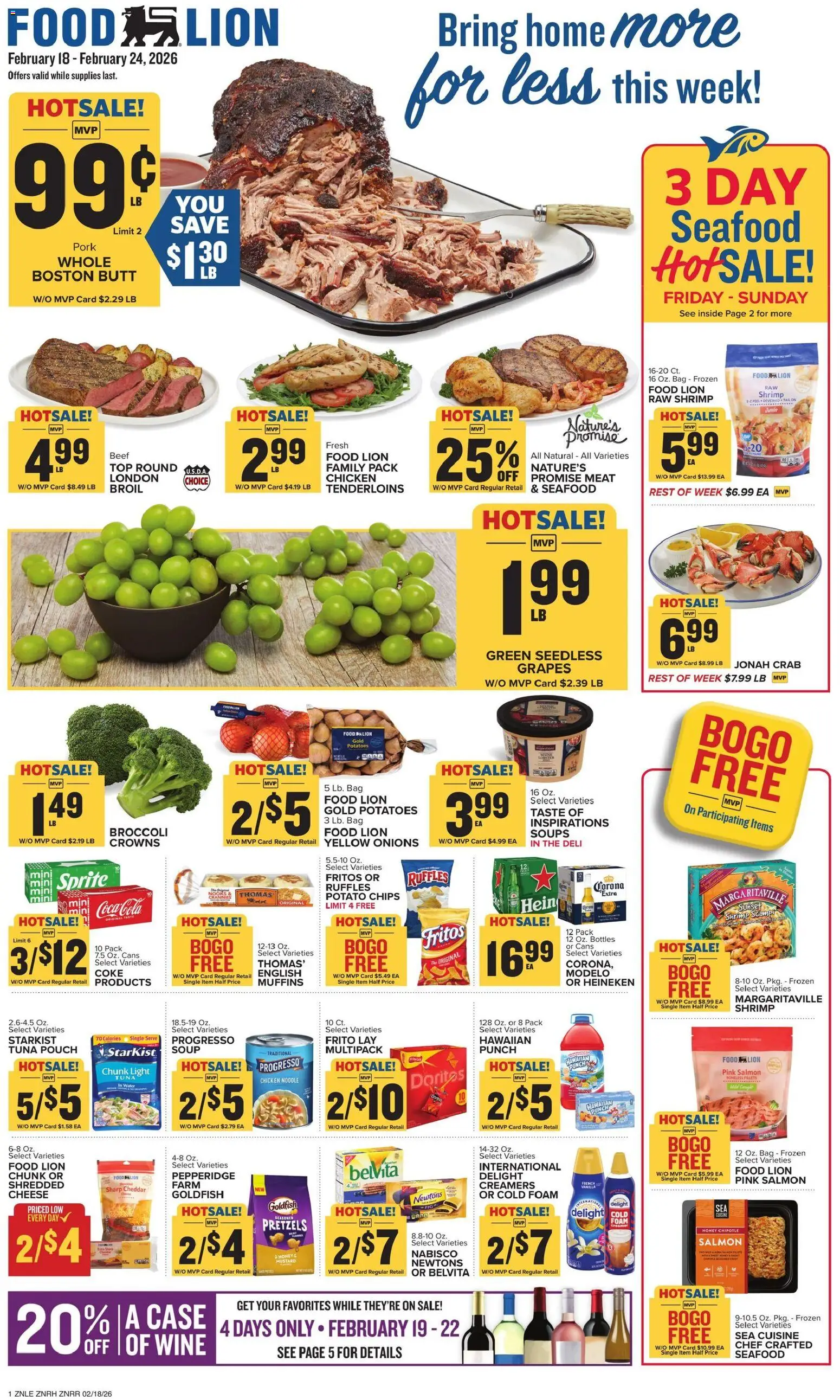Food Lion Weekly Ad - page 1- valid from 02/18/2026