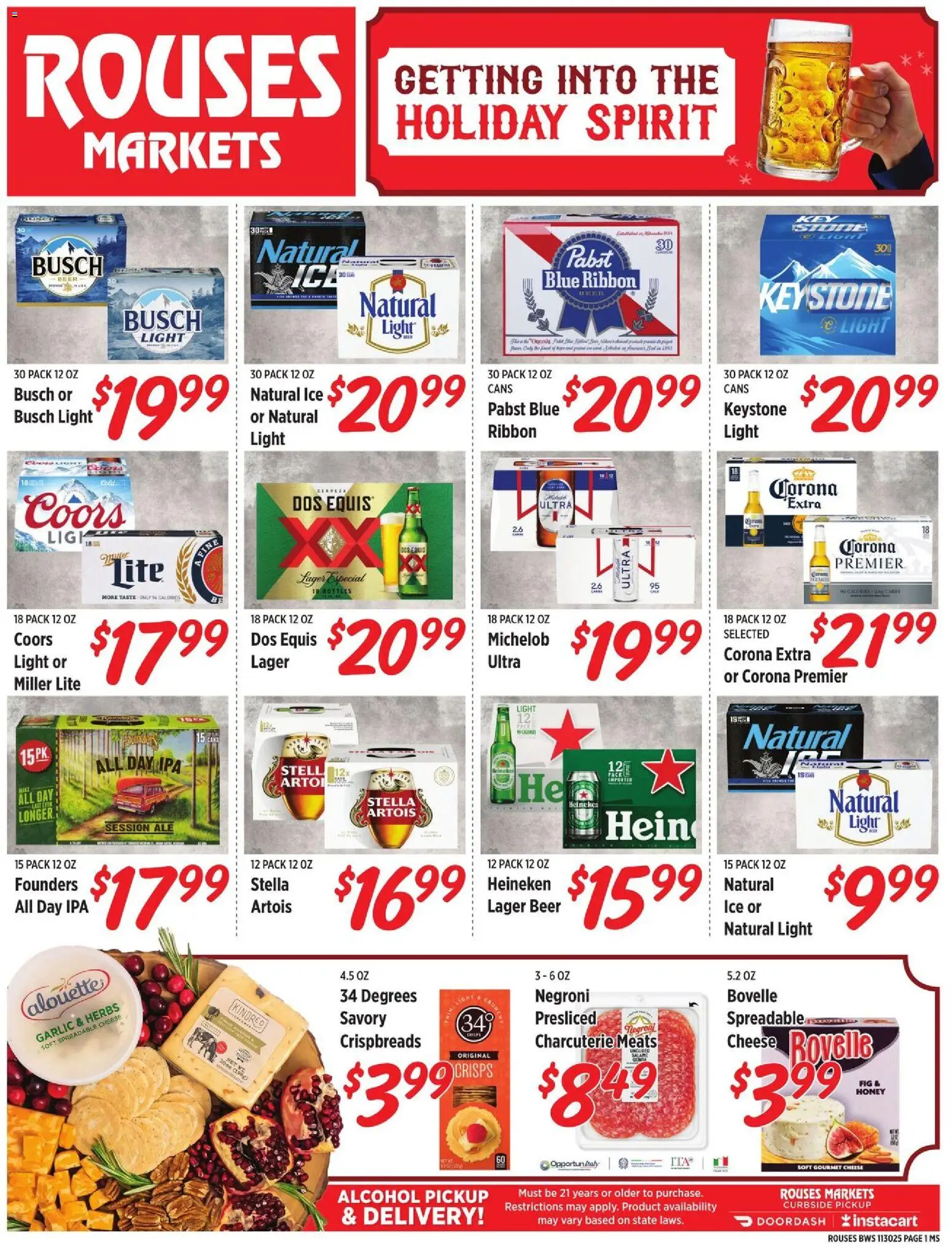 Rouses Alcohol Flyer - page 1- valid from 11/28/2025