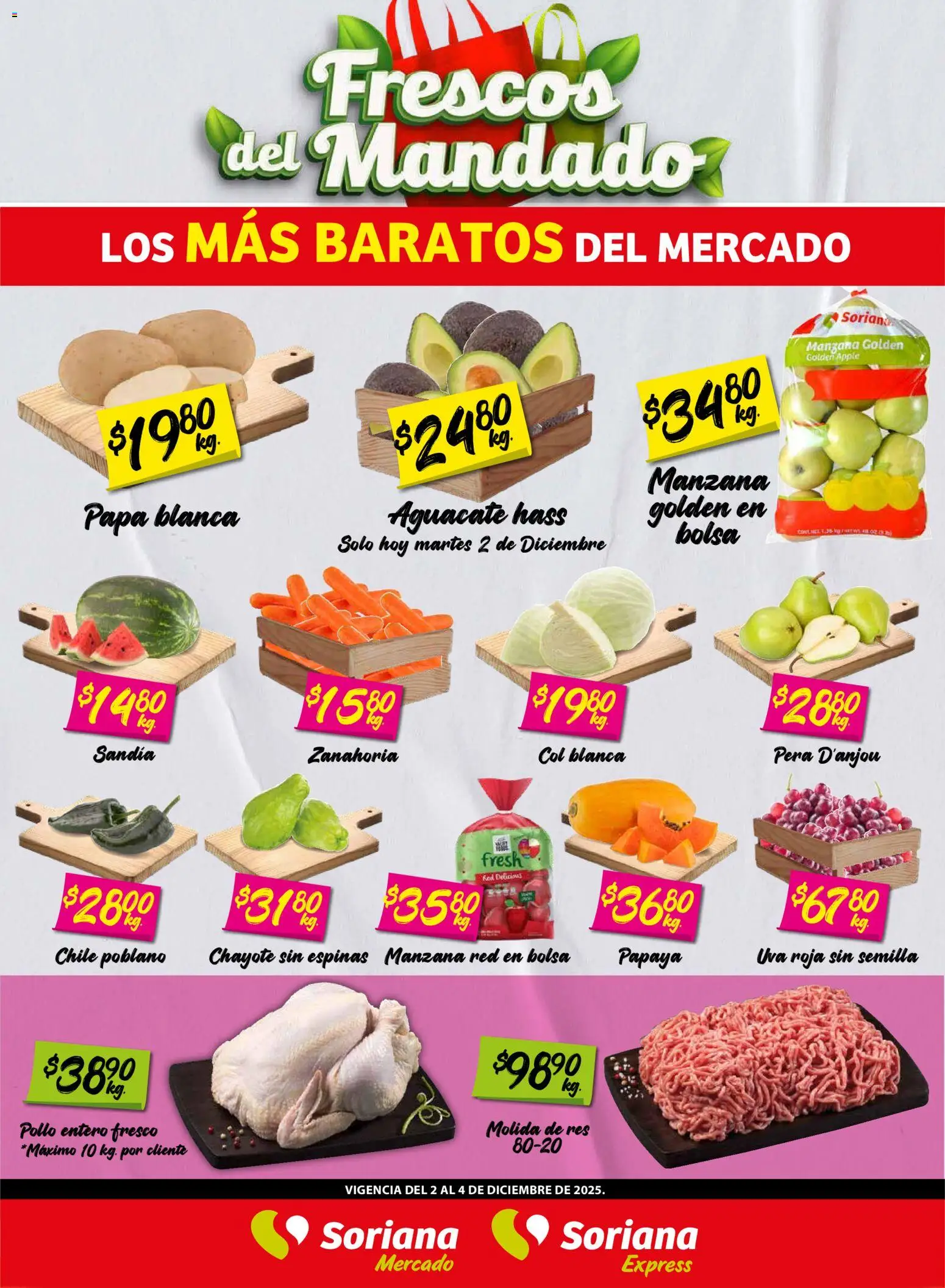 Soriana - Frescos del Mandado Mercado: Saltillo y Torreón - página 1- válido desde 02/12/2025