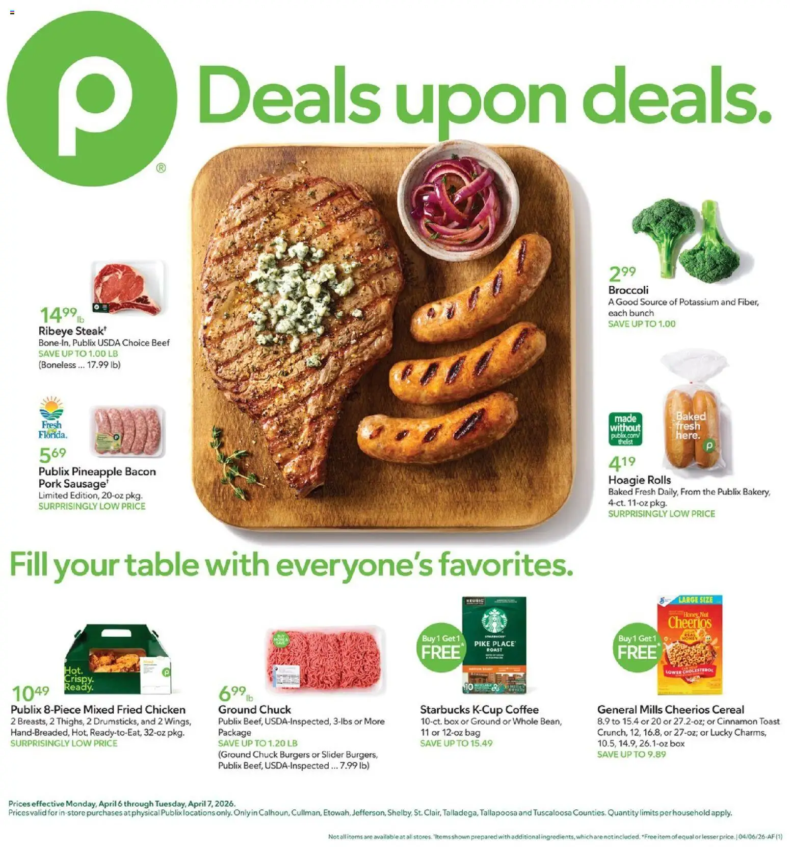 Publix Weekly Ad - page 1- valid from 04/06/2026