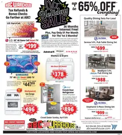 Preview ABC Warehouse Weekly Ad valid from 03/29/2026