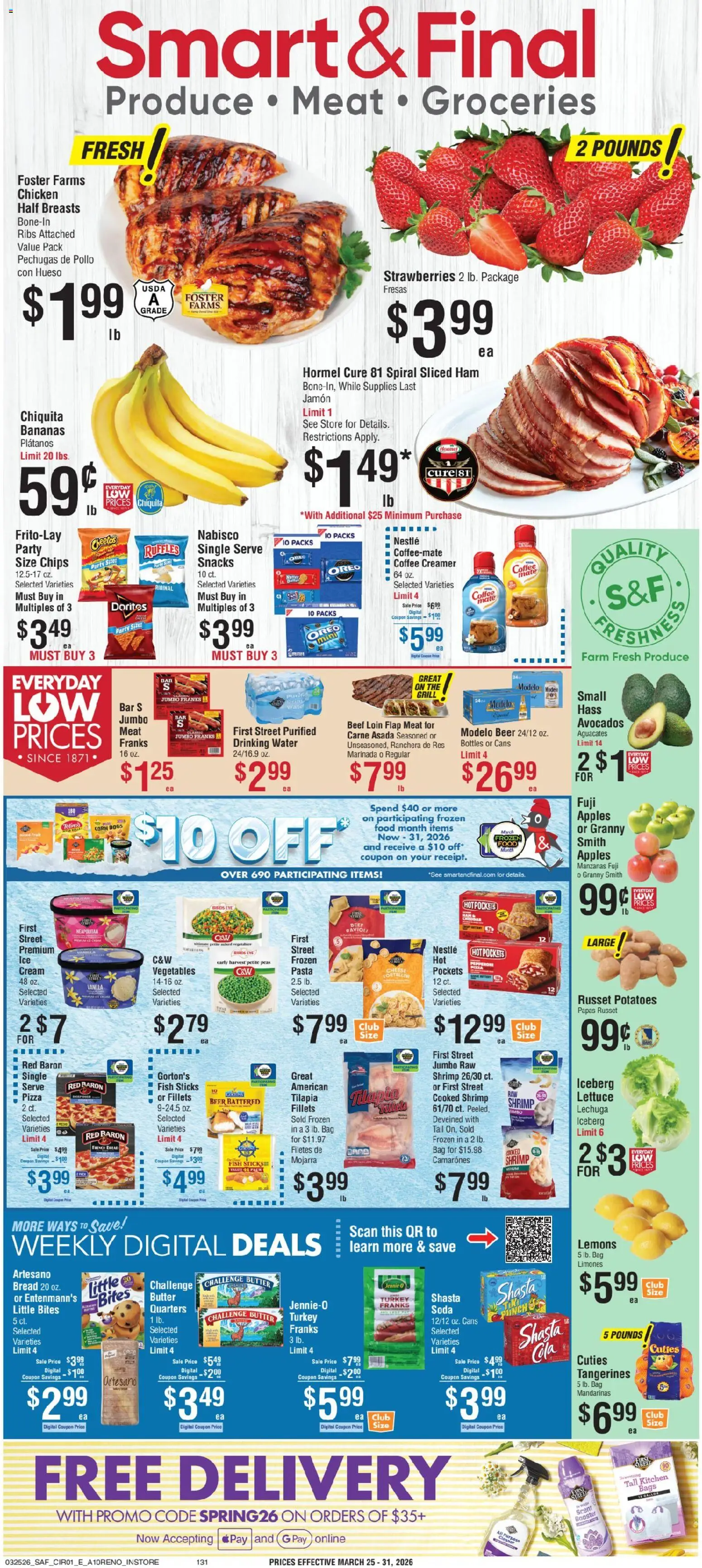 Smart & Final Weekly Ad - page 1- valid from 03/25/2026