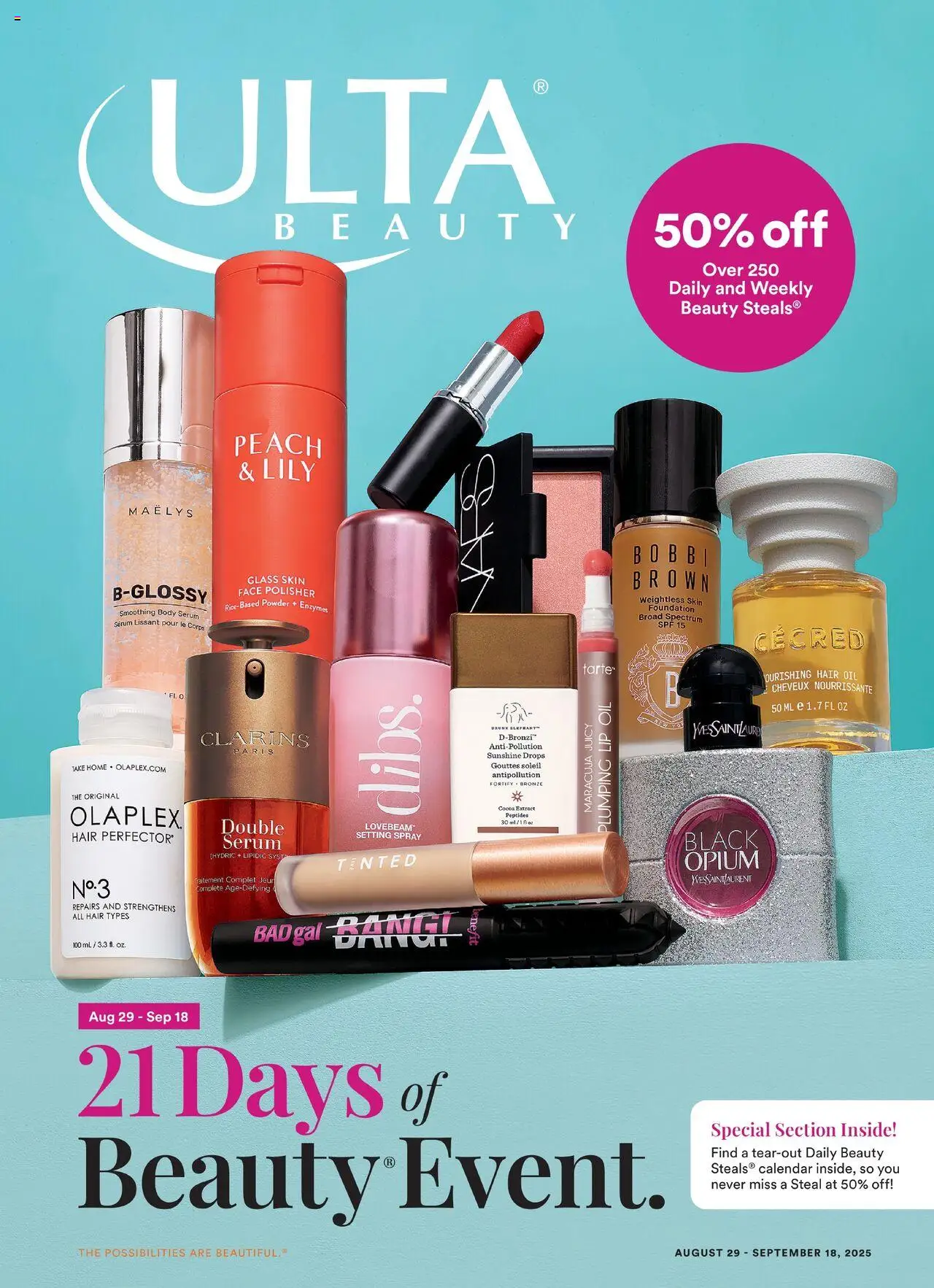 Ulta Beauty Weekly Ad - page 1- valid from 08/29/2025