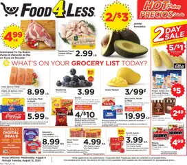 Preview Food 4 Less Weekly Ad valid from 08/06/2025