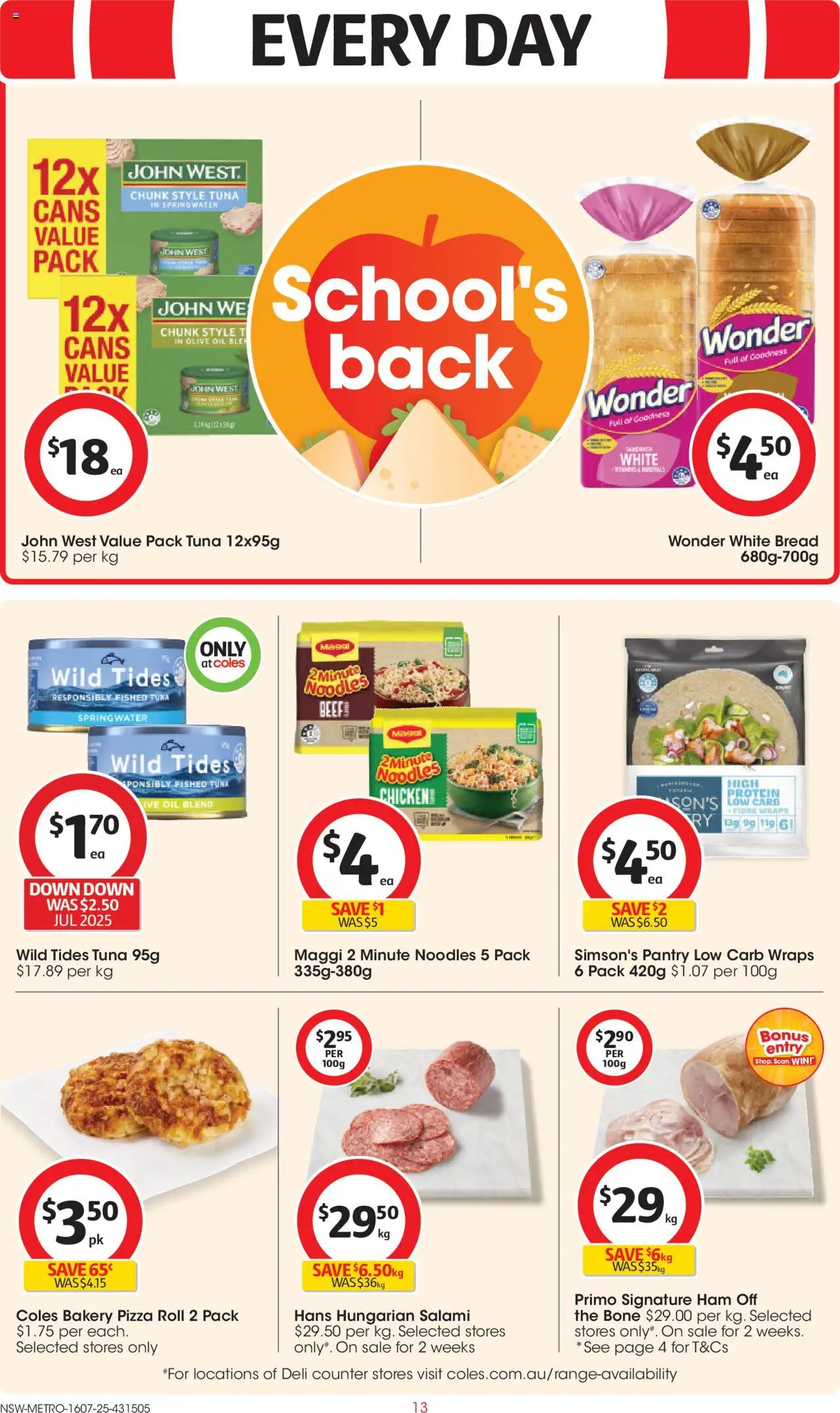 Coles Catalogue NSW - page 13- valid from 16/07/2025