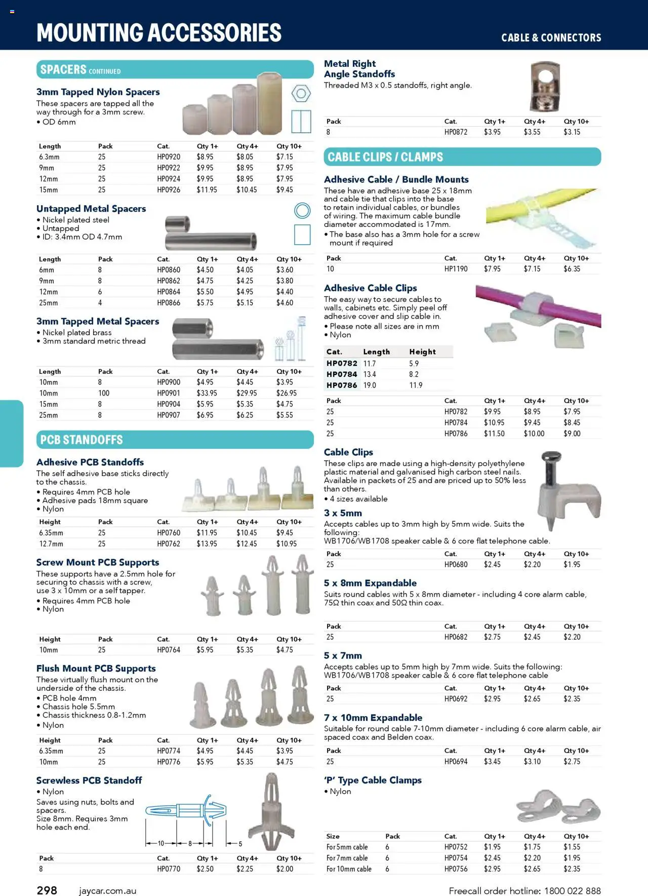 Jaycar Engineering & Scientific Catalogue 2025/2026  - page 298- valid from 09/07/2025