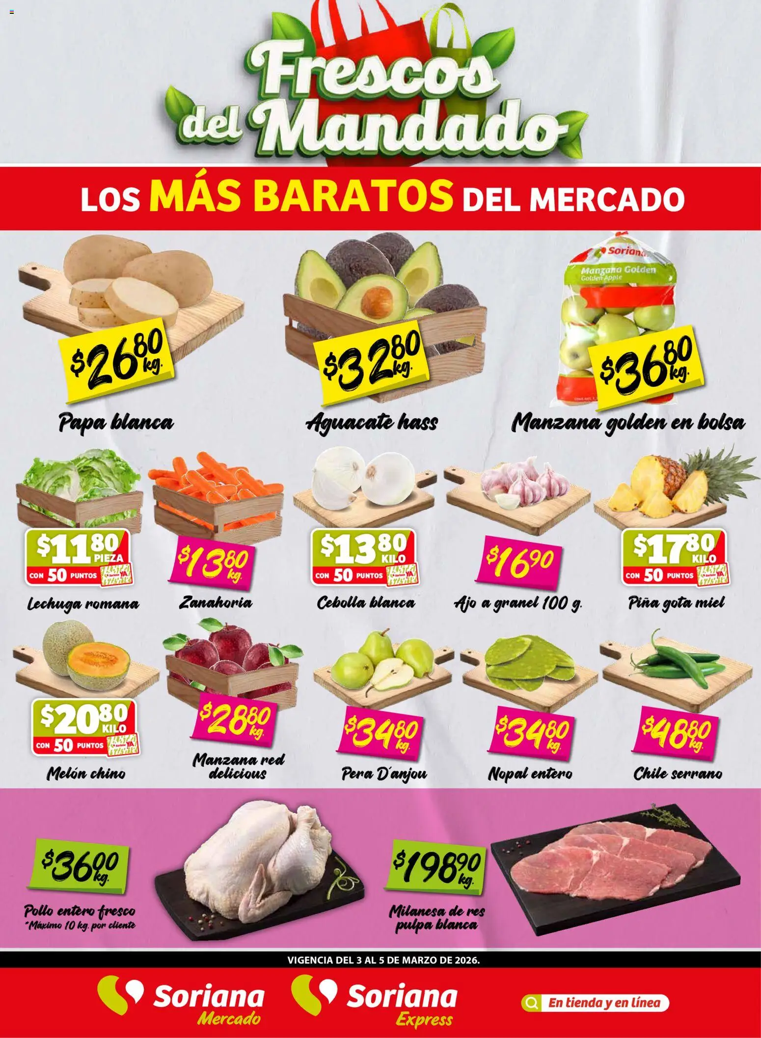 Soriana Frescos del Mandado Mercado: Tamaulipas - página 1- válido desde 03/03/2026