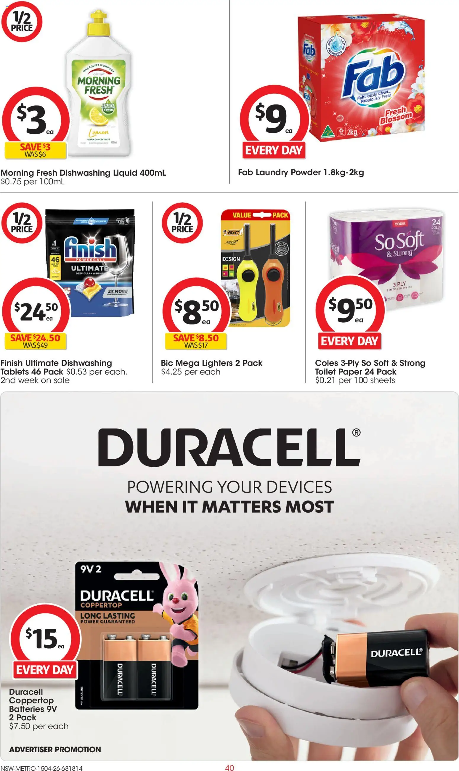 Coles catalogue  - page 40- valid from 15/04/2026