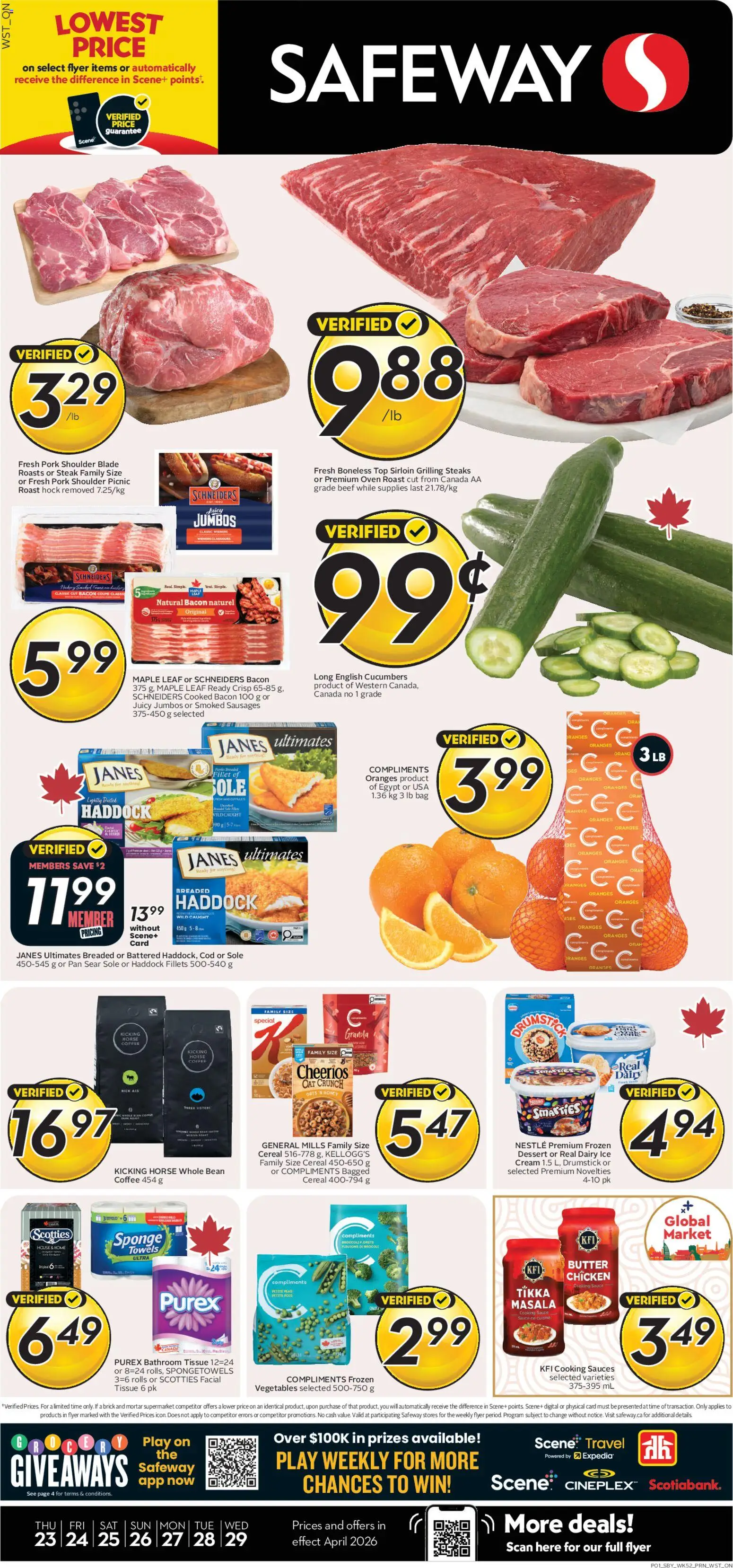 Safeway weekly flyer / circulaire - page 1- valid from Apr 23, 2026