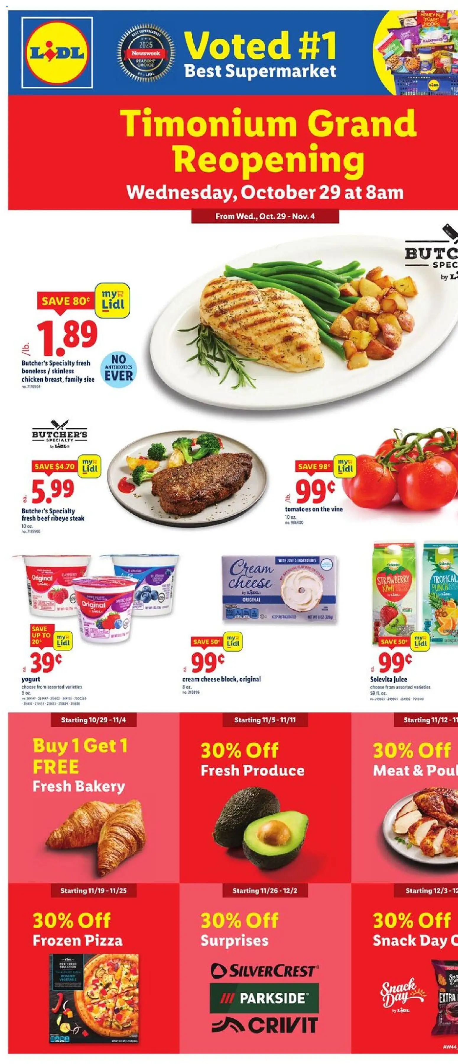 Lidl Weekly Ad - WA - page 1- valid from 10/29/2025