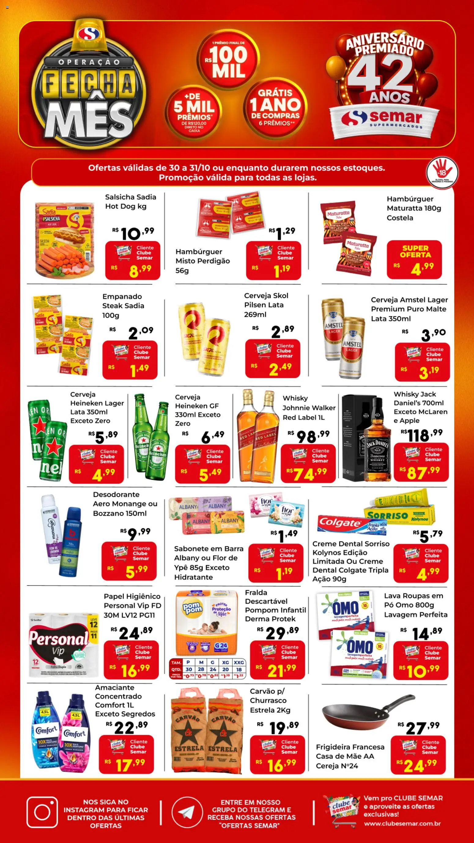 Semar Supermercado - Ofertas Fecha Mês - página 1- válido a partir de 30/10/2025
