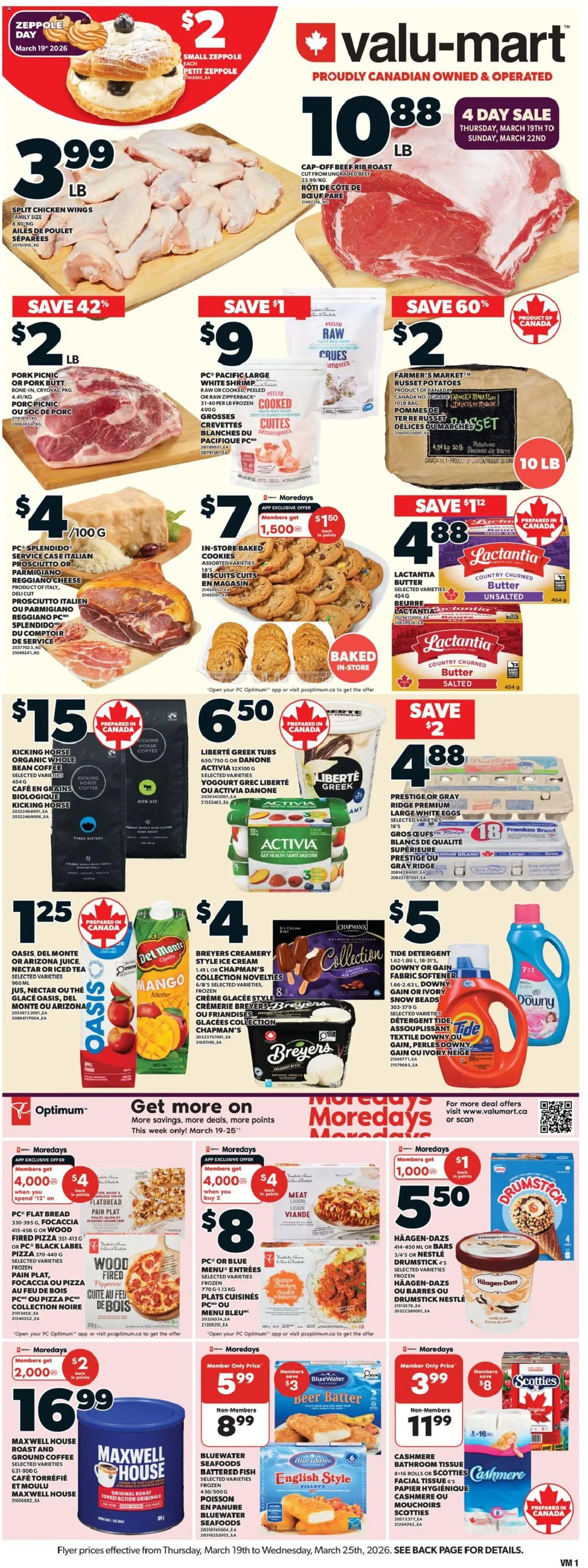Valu Mart weekly flyer - page 1- valid from Mar 19, 2026