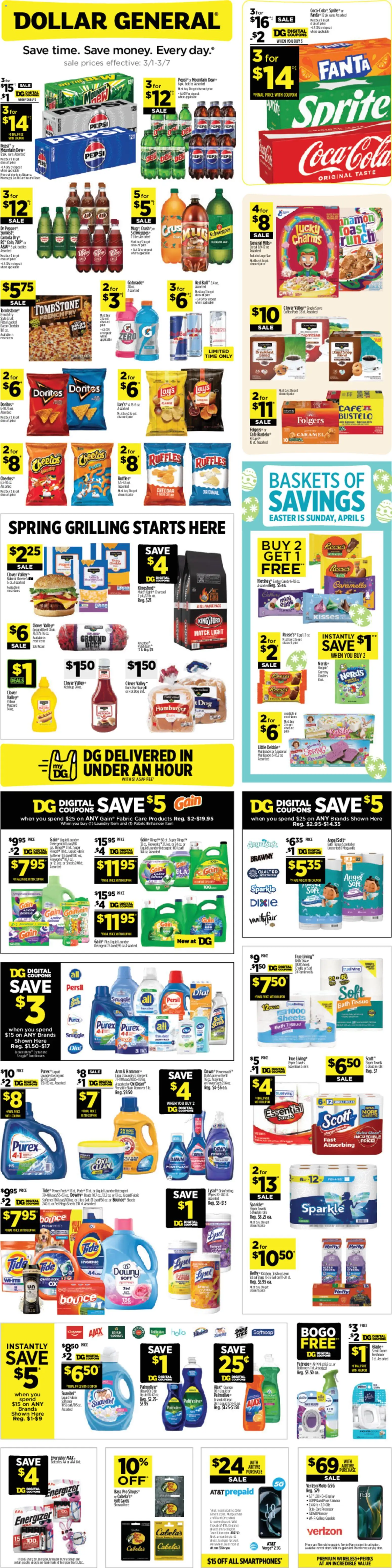 Dollar General Weekly Ad - page 1- valid from 03/01/2026