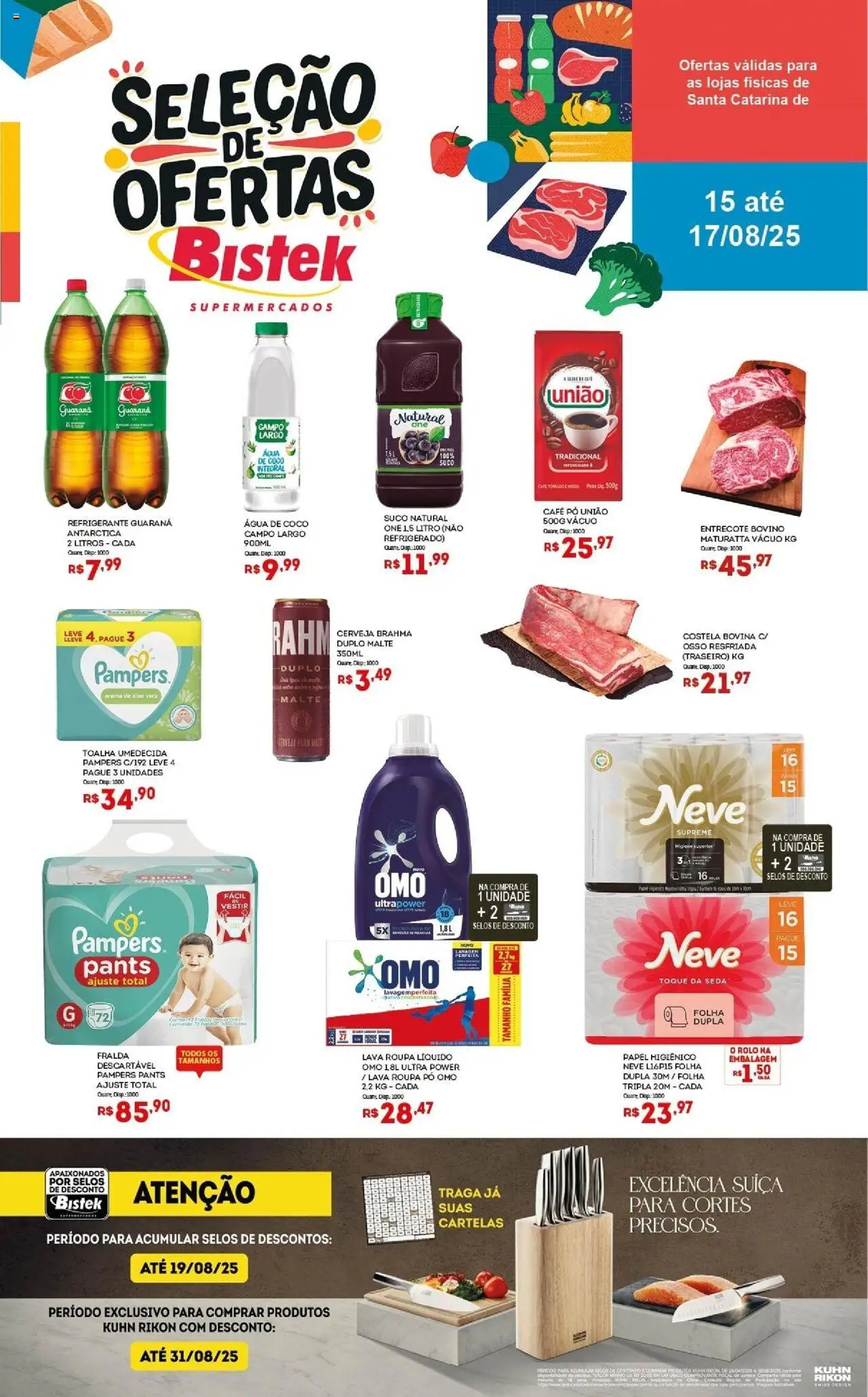 Bistek Supermercados - Ofertas do Fim de Semana  - página 1- válido a partir de 15/08/2025
