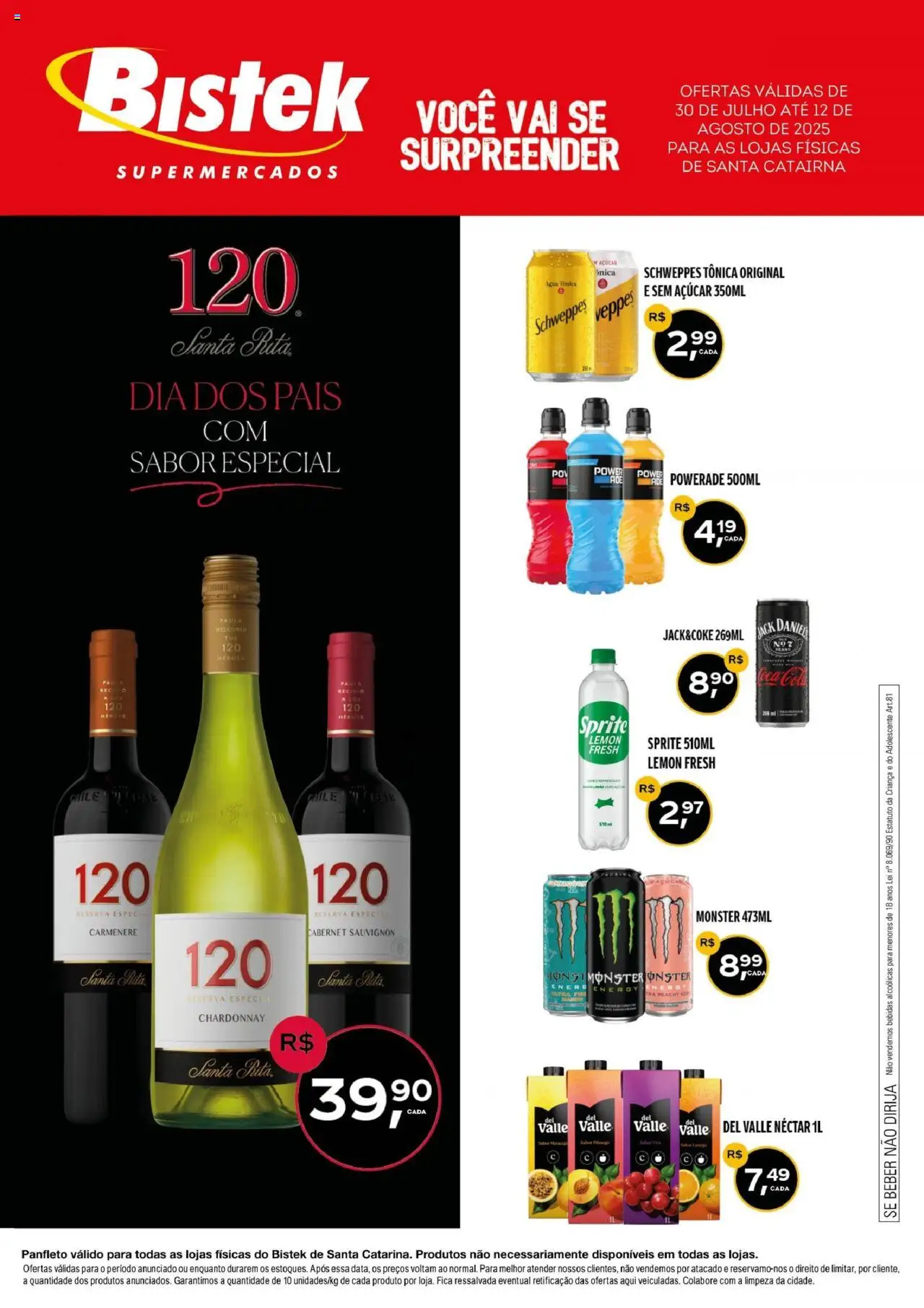 Bistek Supermercados - Ofertas Femsa - página 1- válido a partir de 30/07/2025
