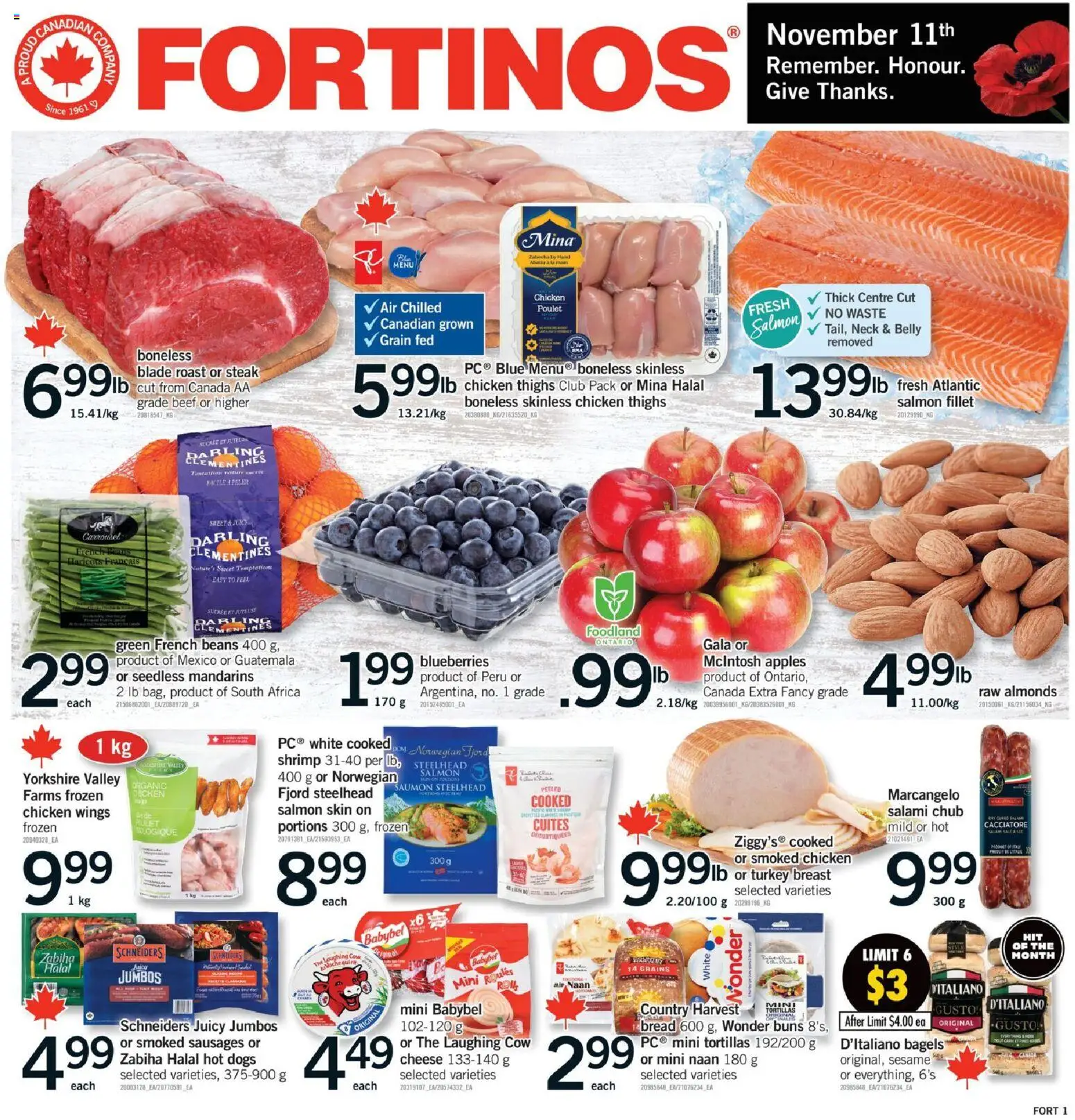 Fortinos weekly flyer / circulaire - page 1- valid from Nov 6, 2025