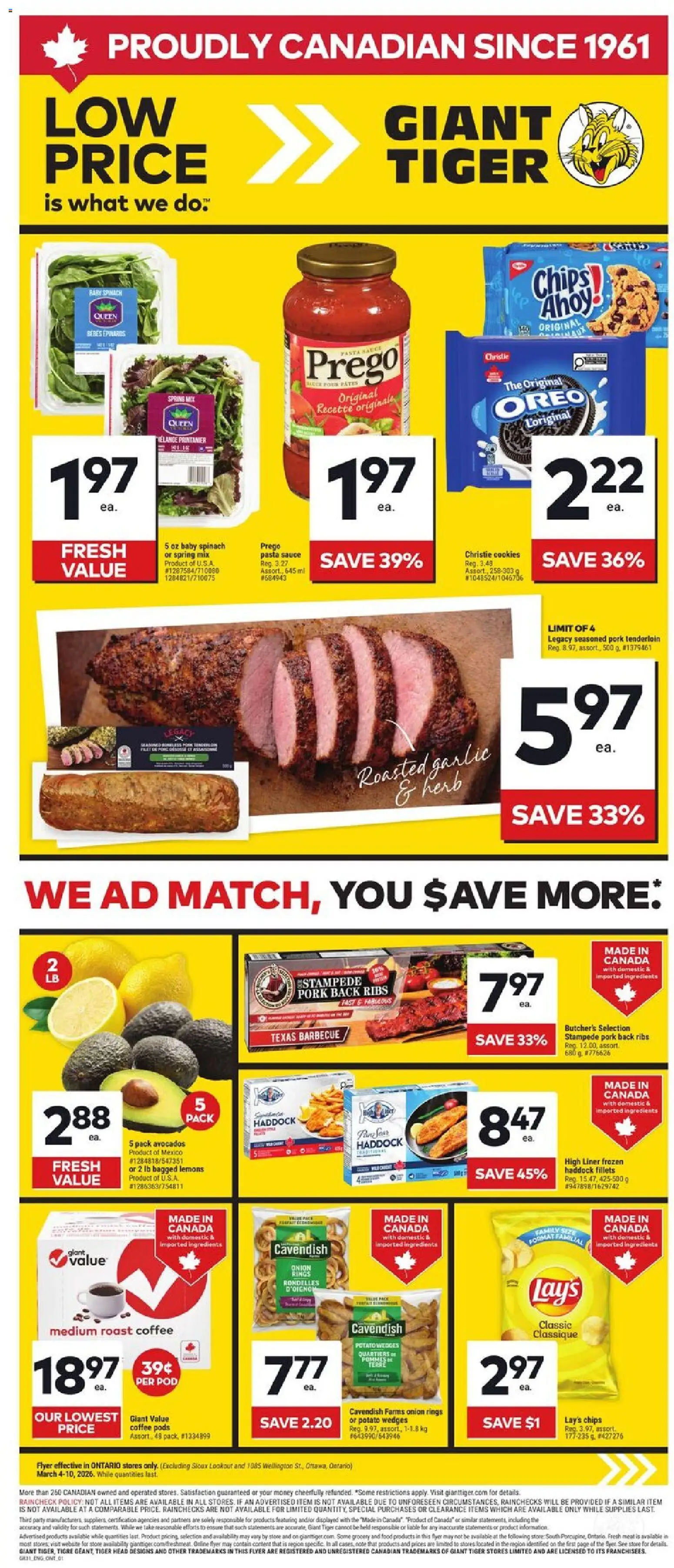 Giant Tiger weekly flyer - page 1- valid from Mar 4, 2026