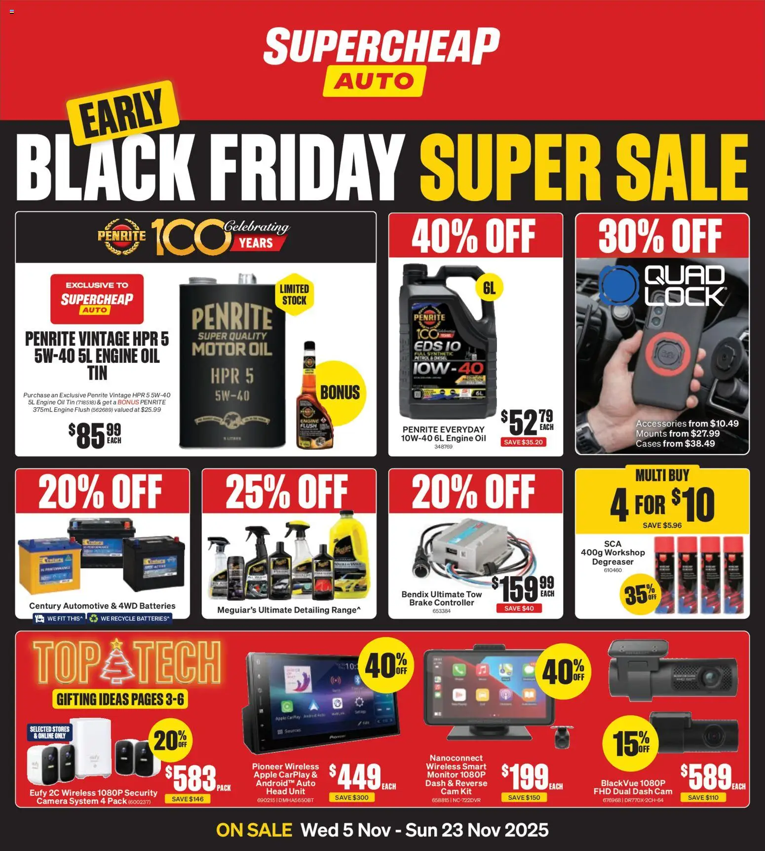Supercheap Auto Black Friday - page 1- valid from 05/11/2025
