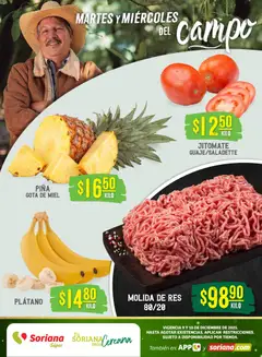 Soriana - Martes y Miércoles del Campo Súper: Ver, Tab, Chis, Camp, Yuc y Q. Roo válido desde 10/12/2025