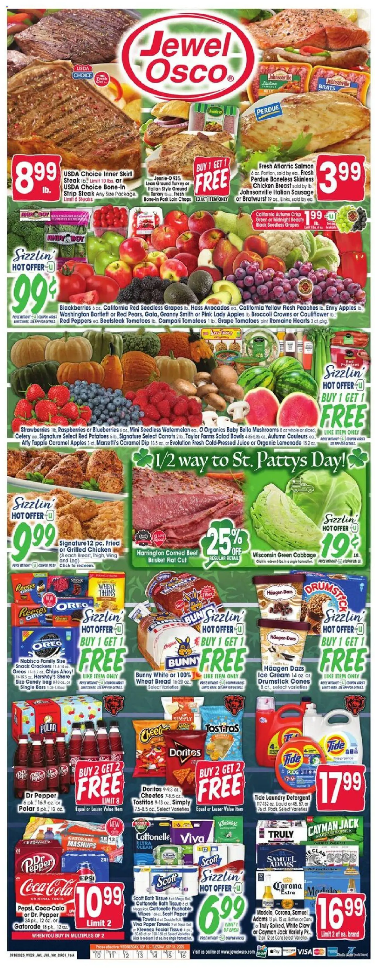 Jewel Osco Weekly Ad - IA - page 1- valid from 09/10/2025