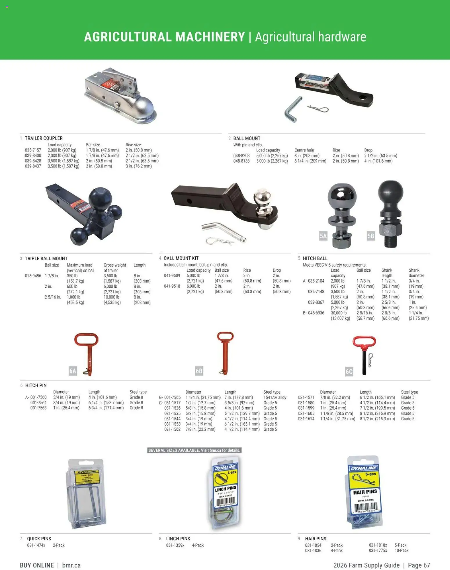 BMR - Agrizone - 2026 Farm Supply Guide - page 67- valid from Jan 9, 2026