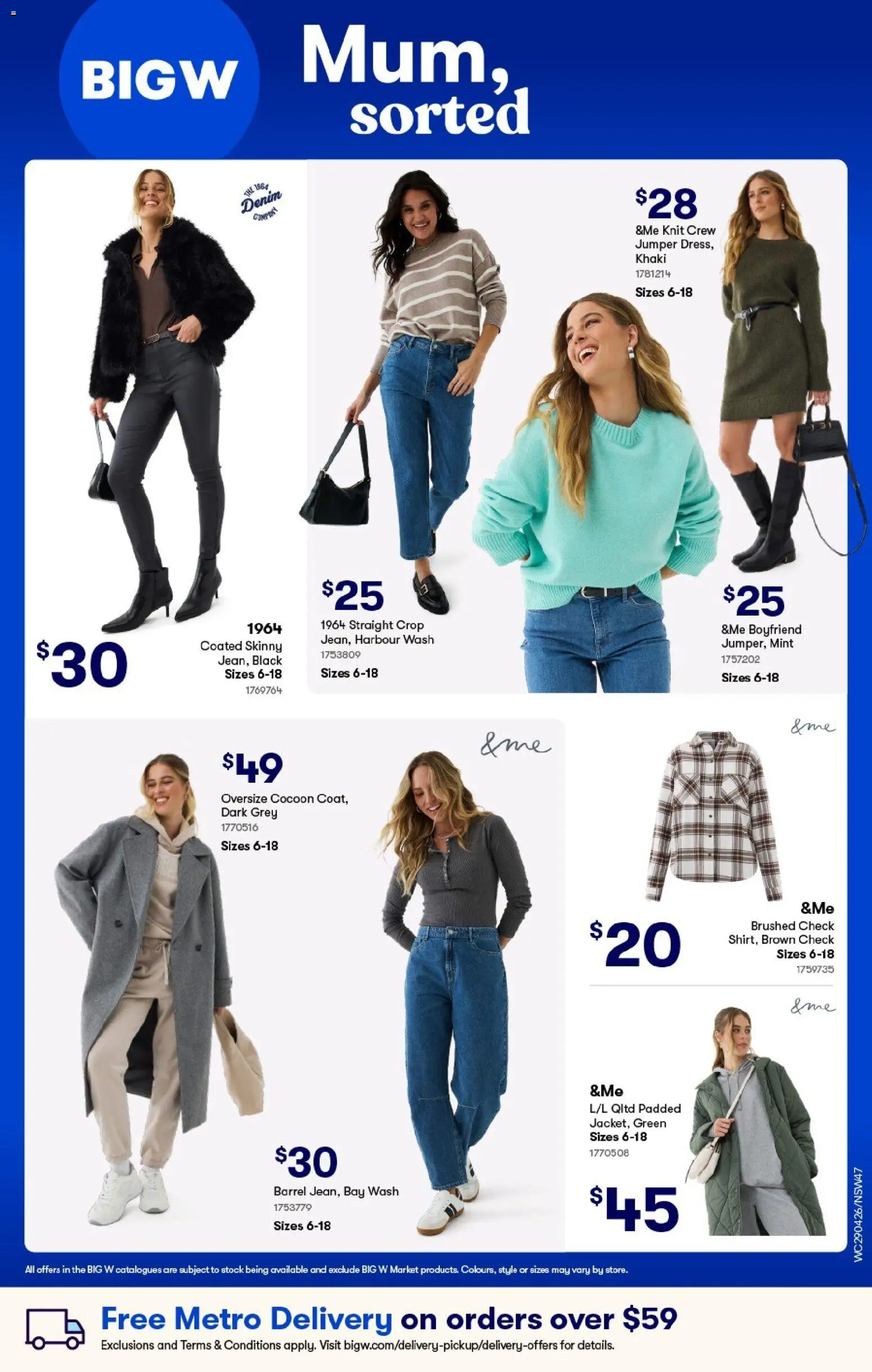 Woolworths catalogue  - page 47- valid from 29/04/2026