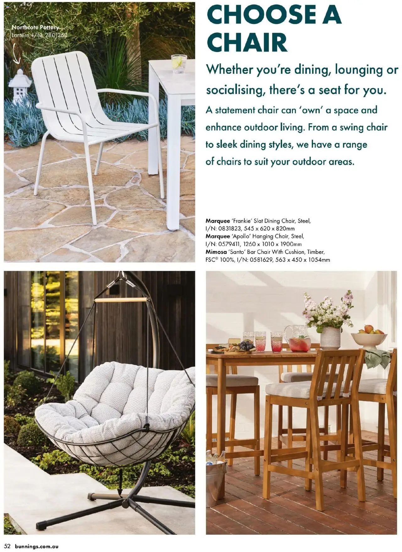 Bunnings Warehouse Outdoor Style Magazine 2025/26 - page 52- valid from 25/08/2025