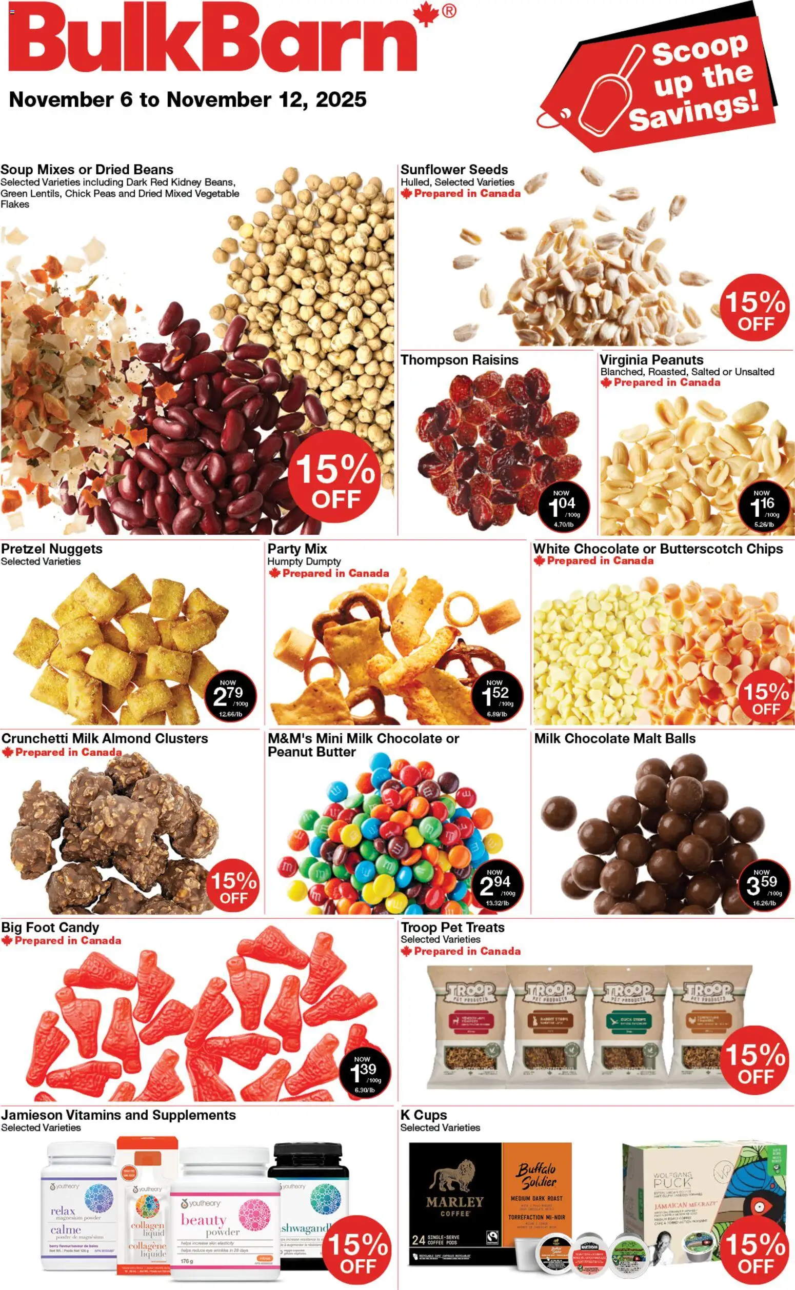 Bulk Barn weekly flyer - page 1- valid from Nov 6, 2025