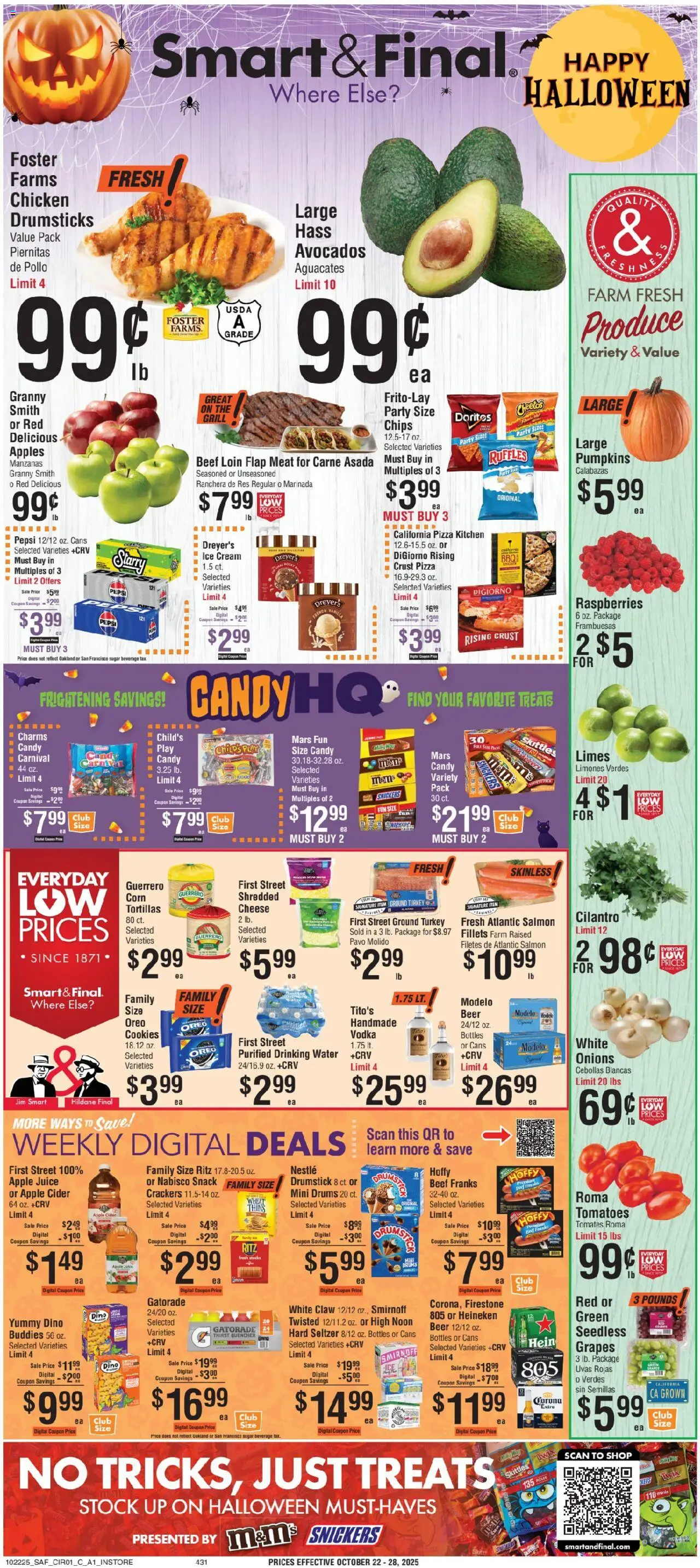 Smart & Final Weekly Ad - page 1- valid from 10/21/2025