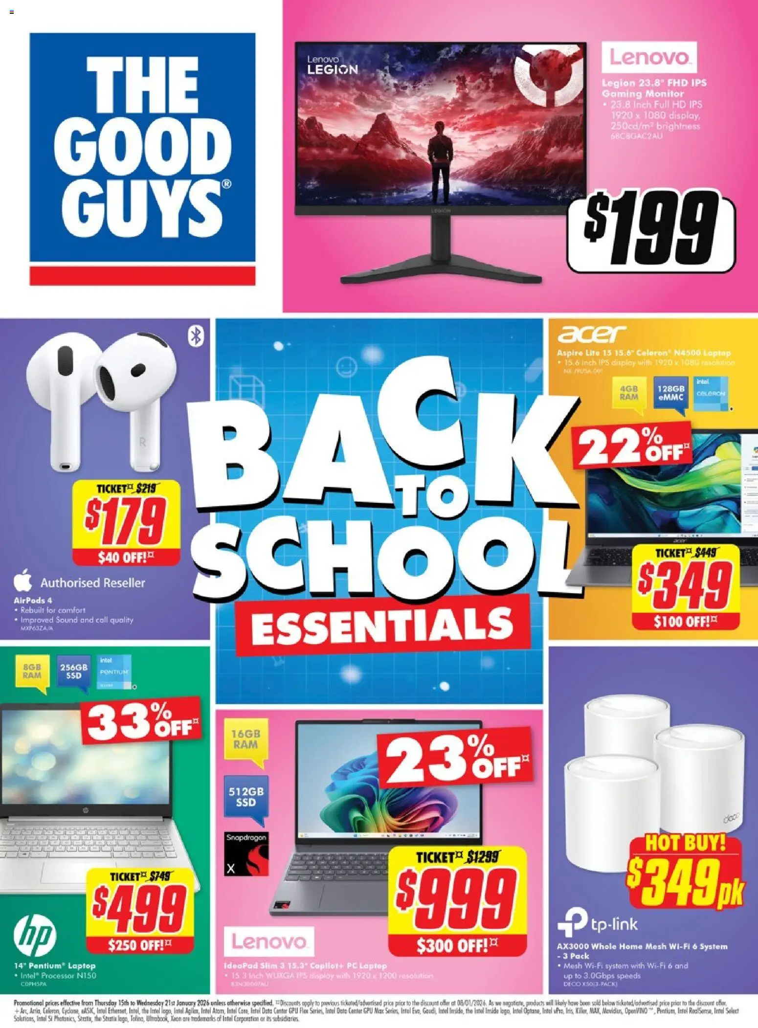 The Good Guys - Back to School Essentials - page 1- valid from 14/01/2026