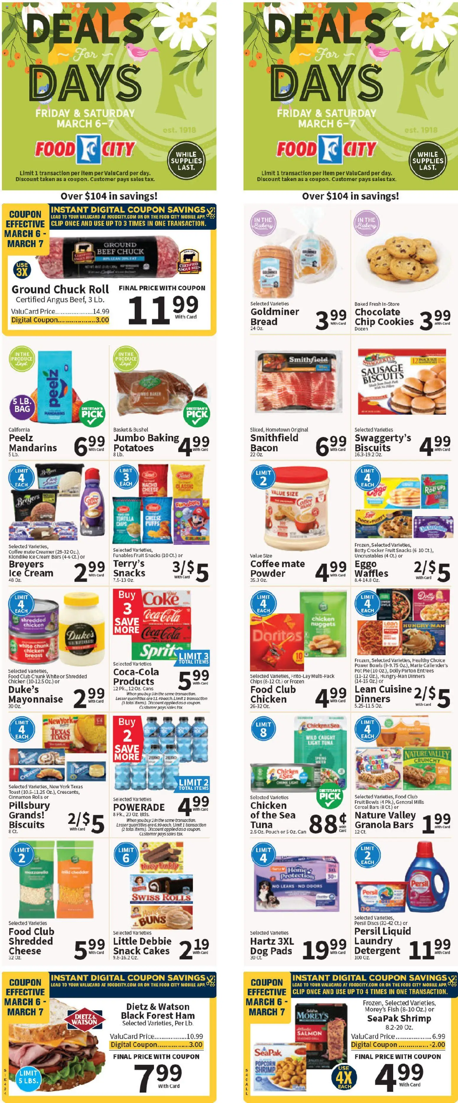 Food City Weekly Ad - page 1- valid from 03/04/2026