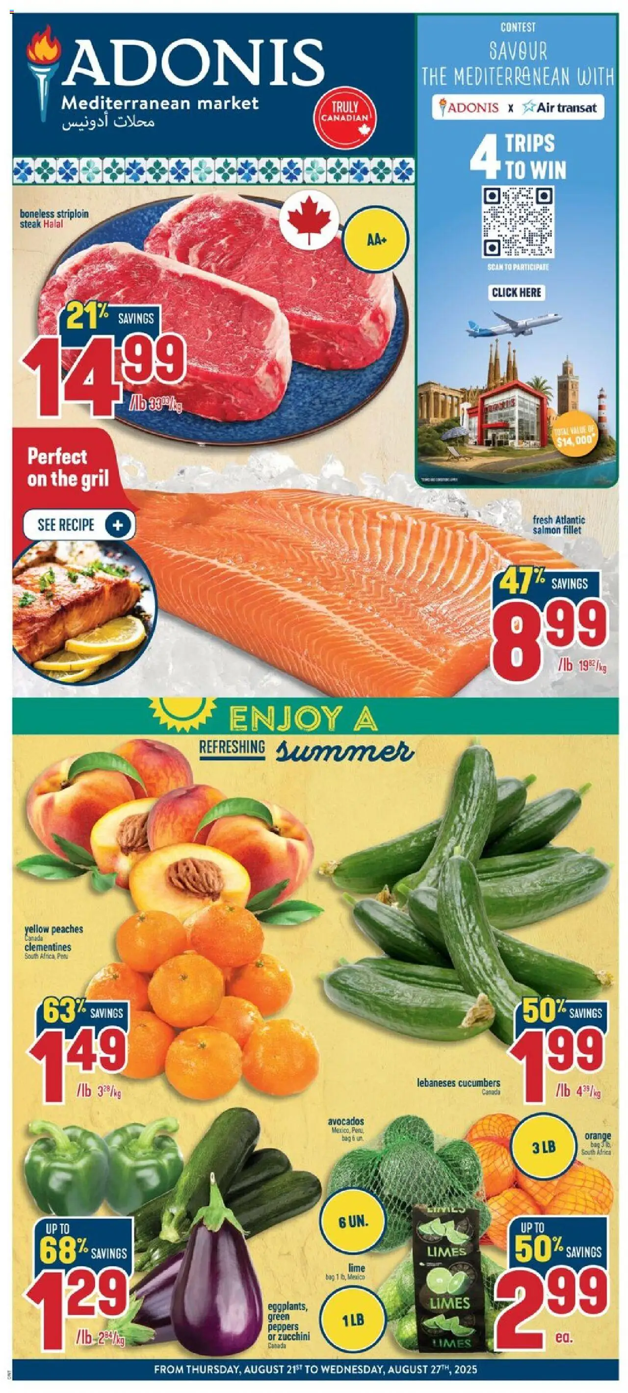 Adonis weekly flyer  - page 1- valid from Aug 21, 2025