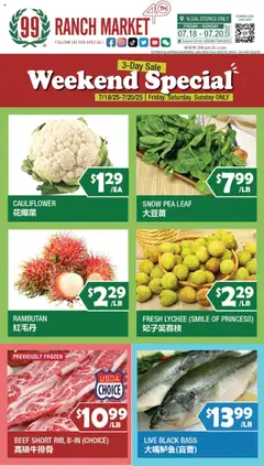 Preview 99 Ranch Market Weekend Special valid from 07/18/2025