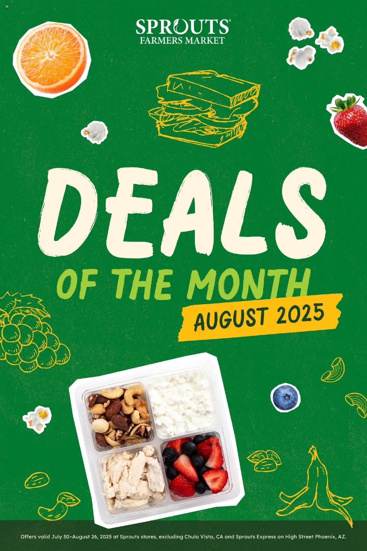 Sprouts Monthly Ad - page 1- valid from 07/31/2025
