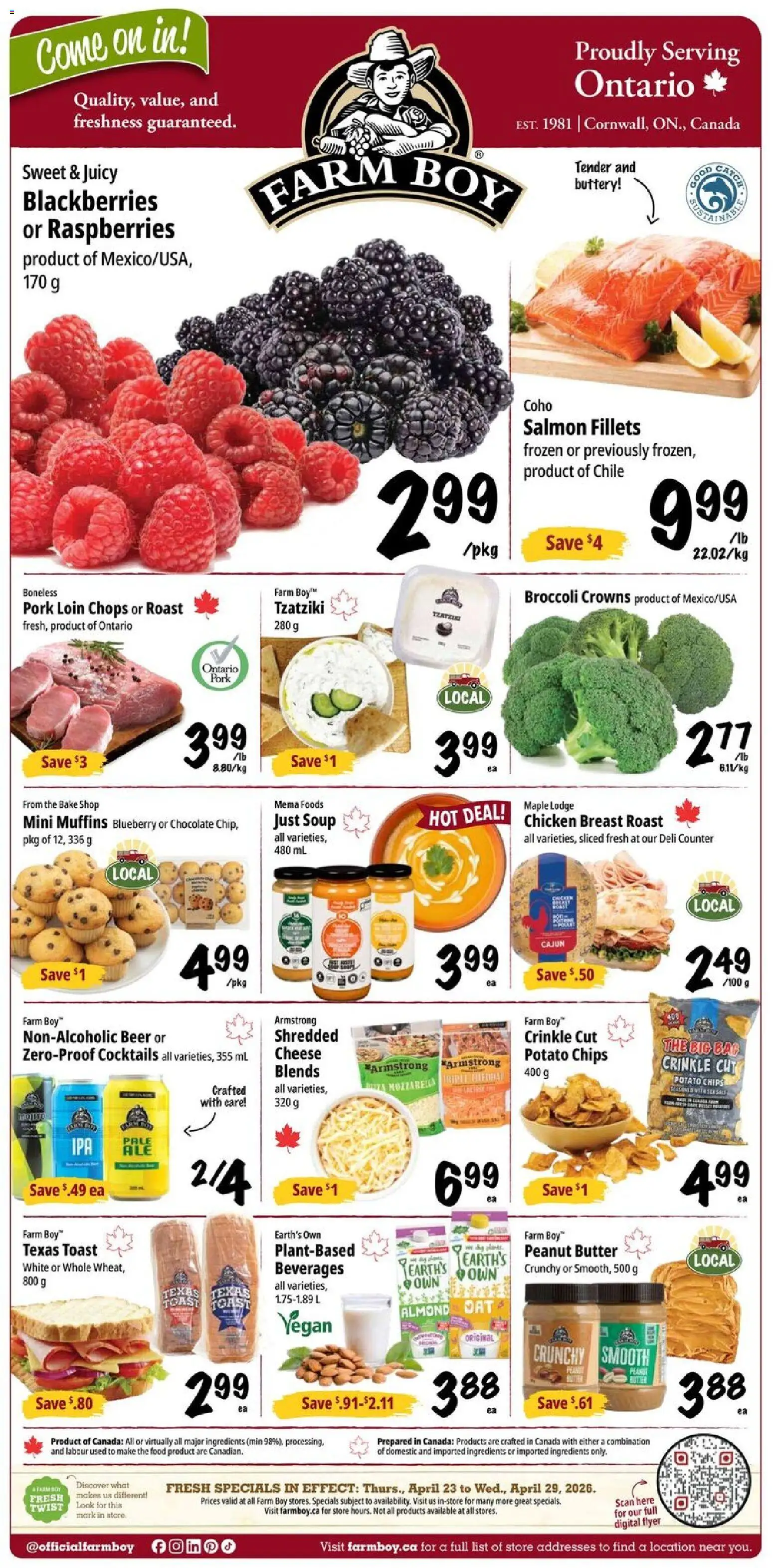 Farm Boy weekly flyer / circulaire - page 1- valid from Apr 23, 2026