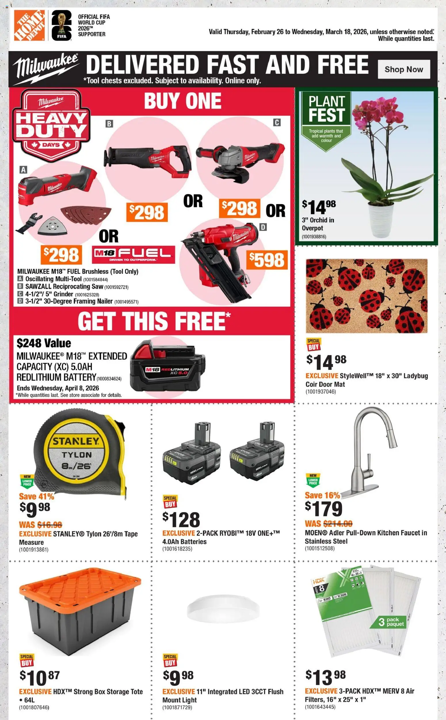Home Depot weekly flyer / circulaire - page 1- valid from Feb 26, 2026