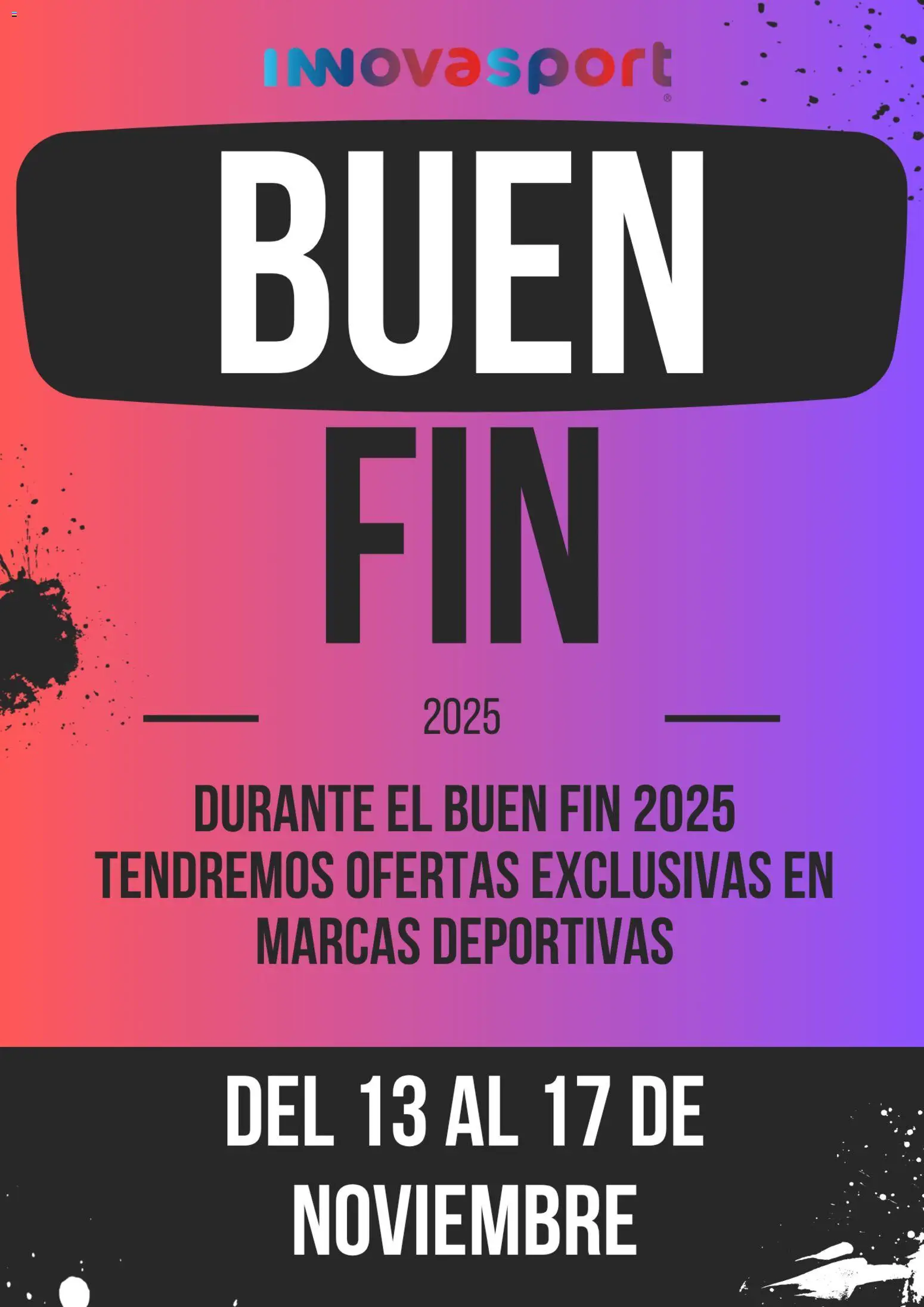 Innovasport Buen Fin aviso - página 1- válido desde 27/10/2025