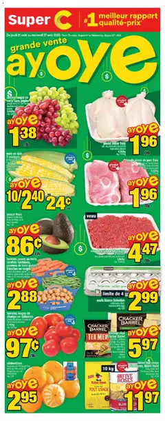 Preview Super C weekly flyer / circulaire valid from Aug 21, 2025