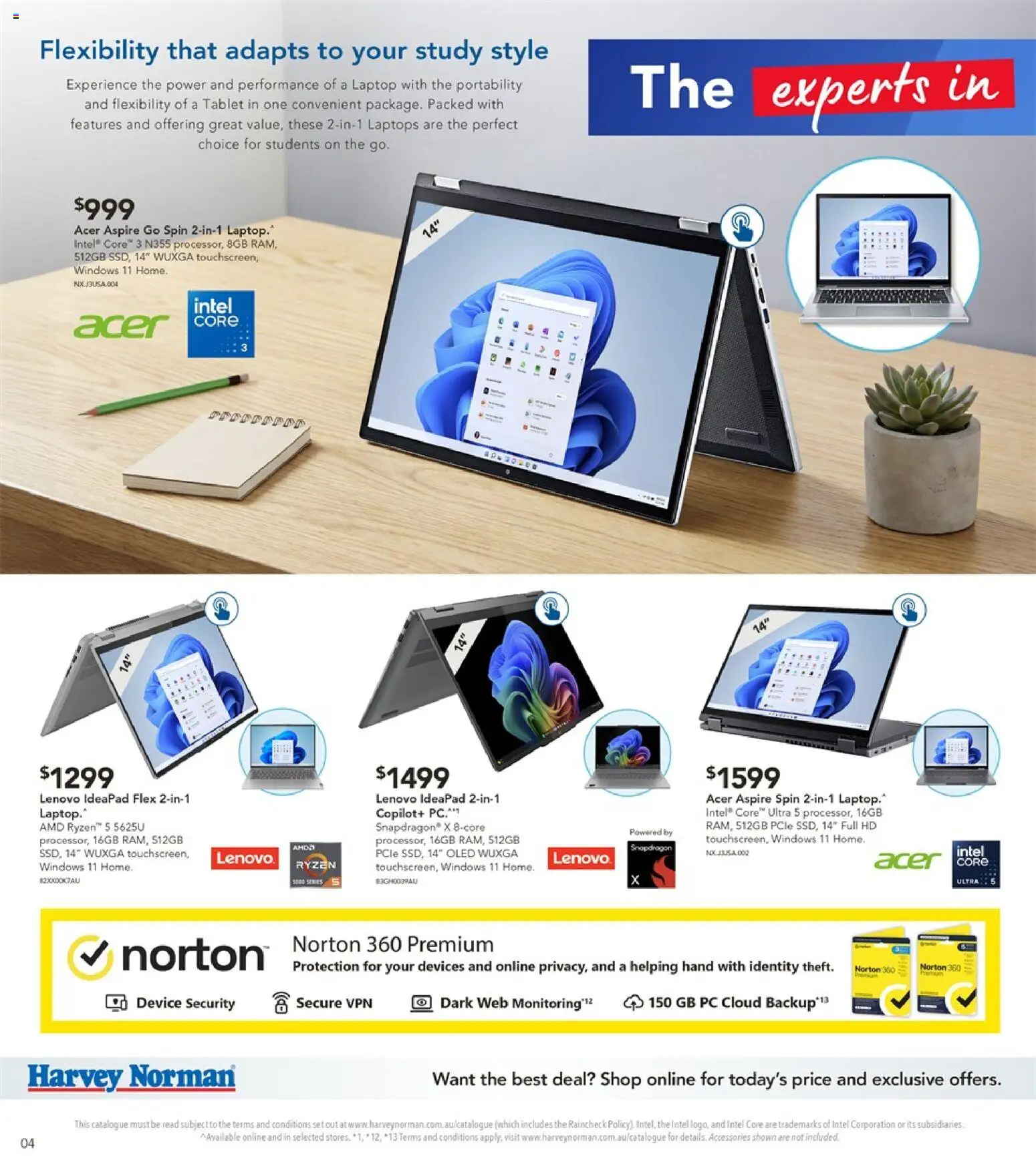 Harvey Norman  Catalogue  - page 4- valid from 14/01/2026