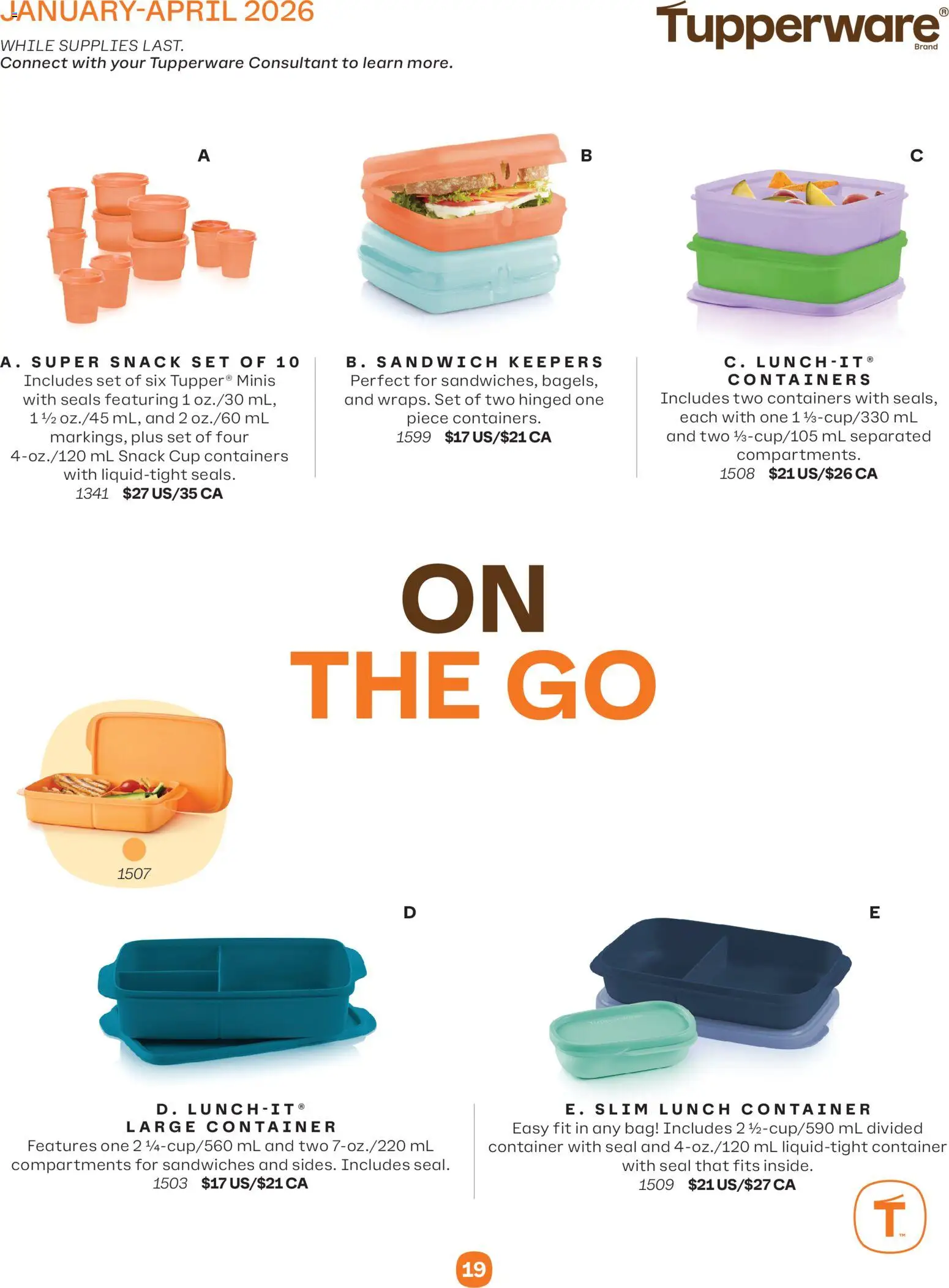 Tupperware flyer - page 19- valid from Jan 1, 2026