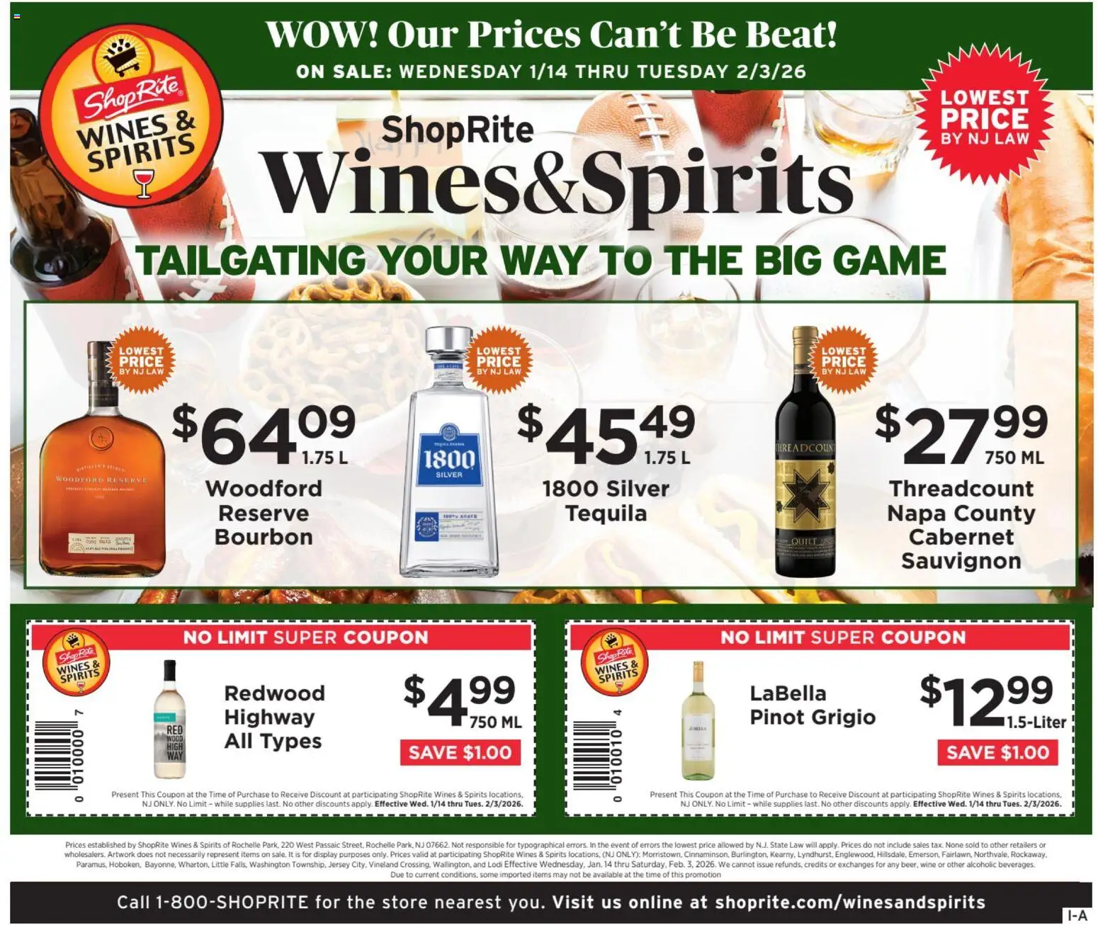 ShopRite Wine & Spirits - page 1- valid from 01/14/2026