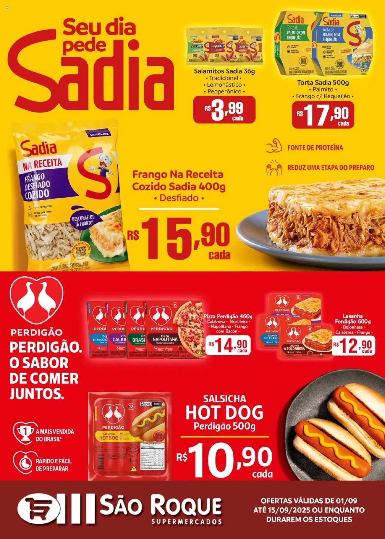 São Roque Supermercados - Ofertas BRF - página 1- válido a partir de 01/09/2025

